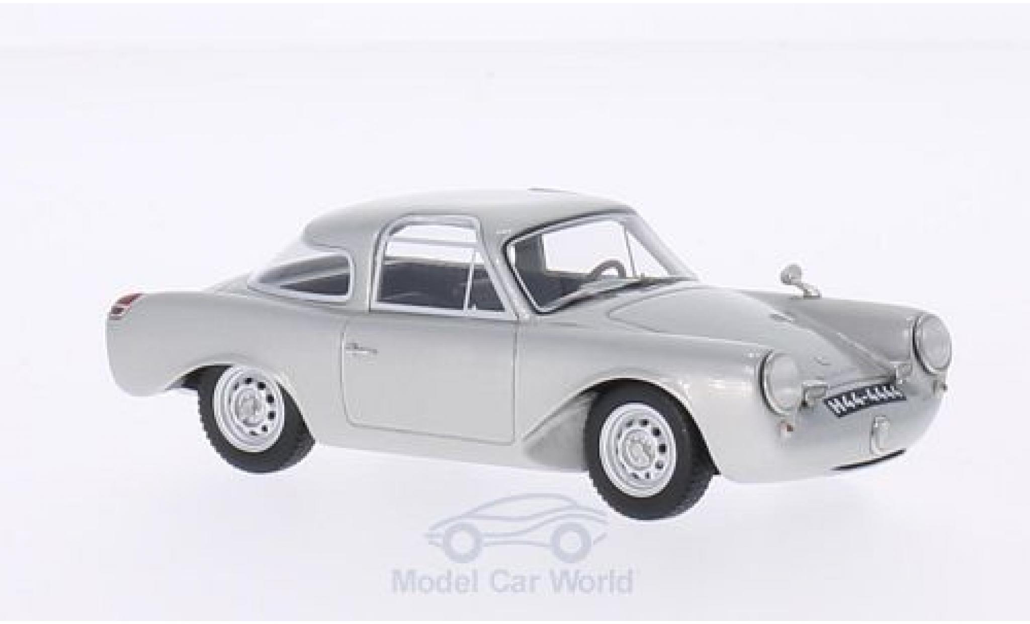 Porsche 356 Glockler 1/43 BoS Models Gl&ouml;ckler Coupe grijs 1954 modelauto