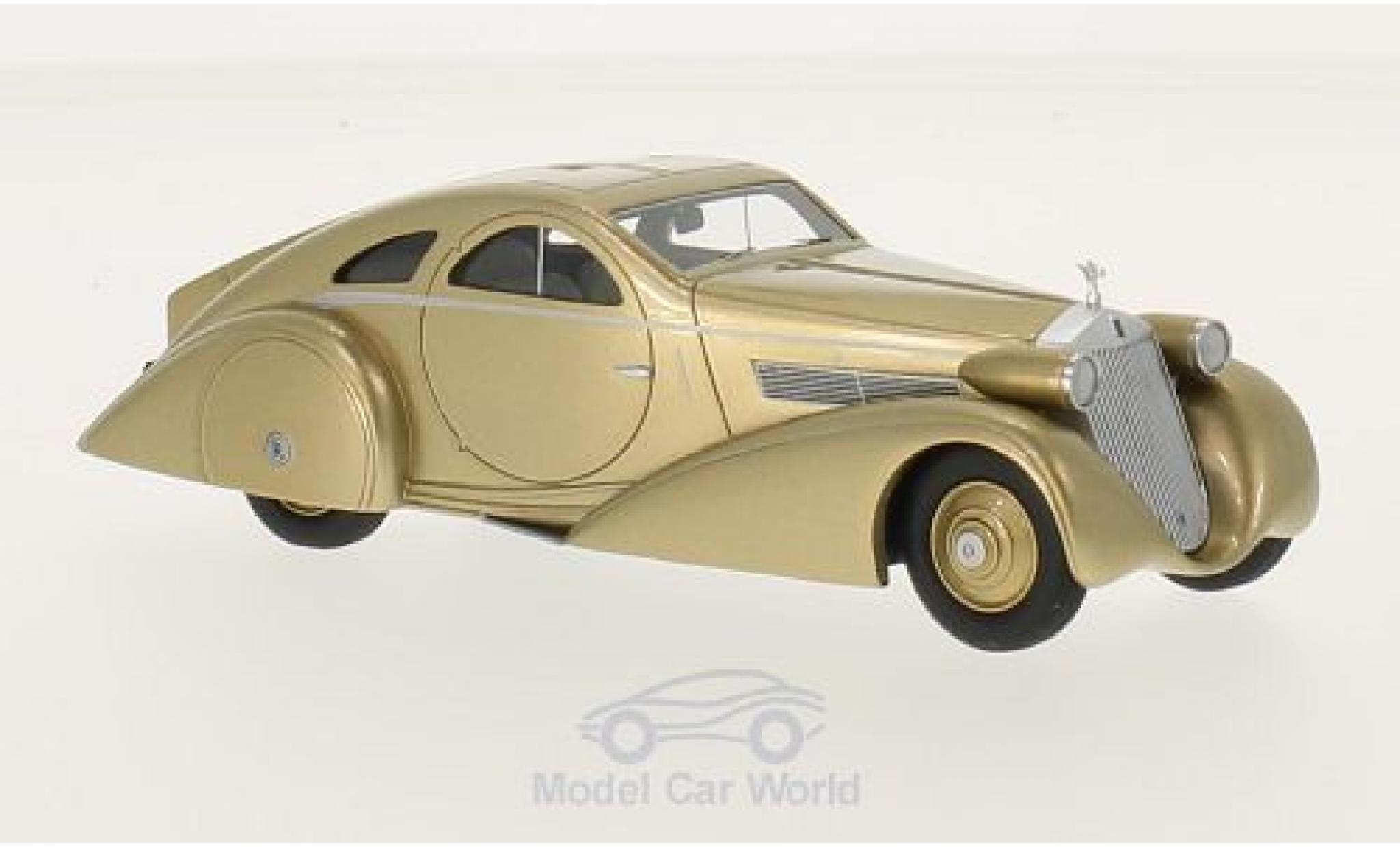 Rolls Royce Phantom 1/43 BoS Models I Jonckheere Coupe Aerodynamic Coupe gold RHD 1935 modelauto