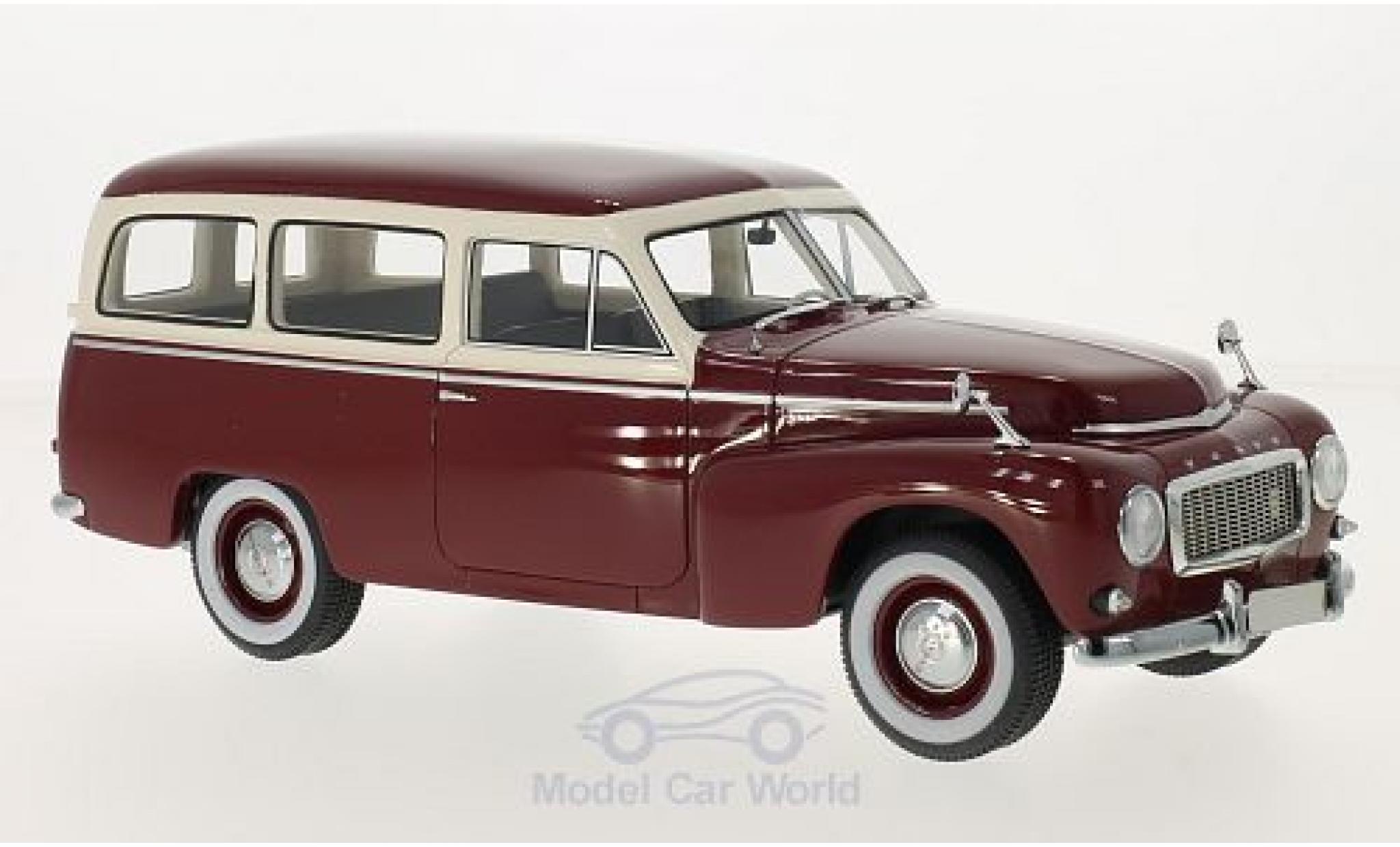 Volvo PV 1/18 BoS Models 445 Duett rood/beige 1956 modelauto
