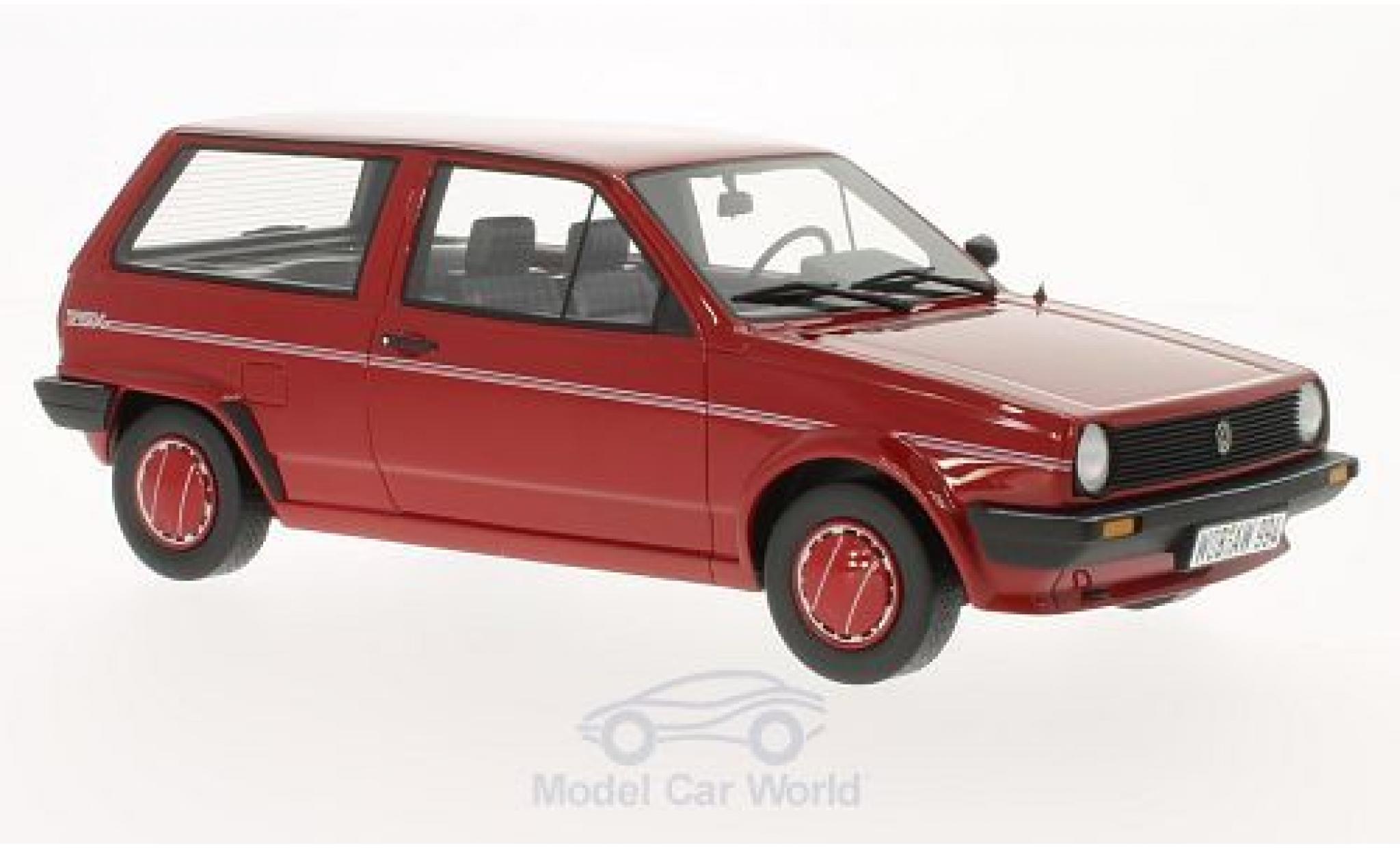 Volkswagen Polo 1/18 BoS Models II (Typ 86c) Steilheck Fox rood 1986 modelauto