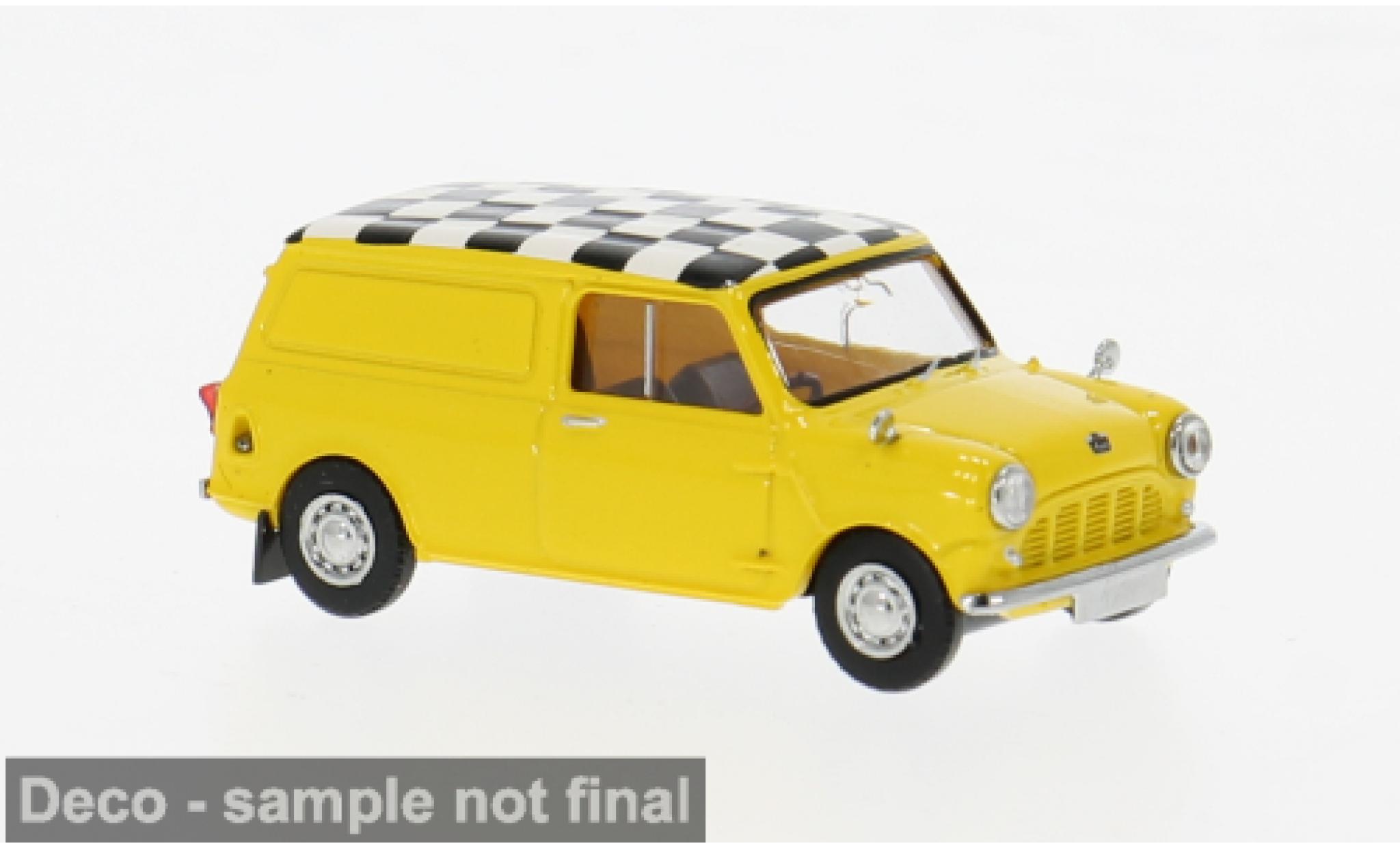 Mini Countryman 1/87 Brekina Austin geel 1960 Checkered Flag 1:87 modelauto