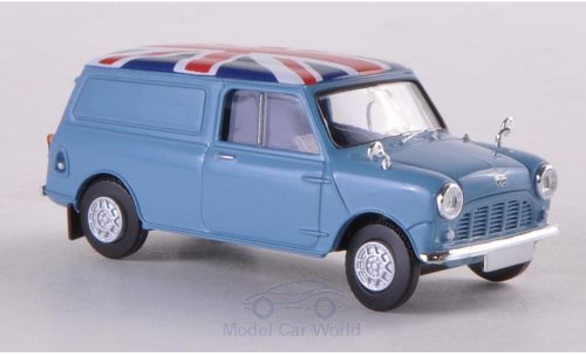 Austin Mini Van 1/87 Brekina blauw/Dekor modelauto