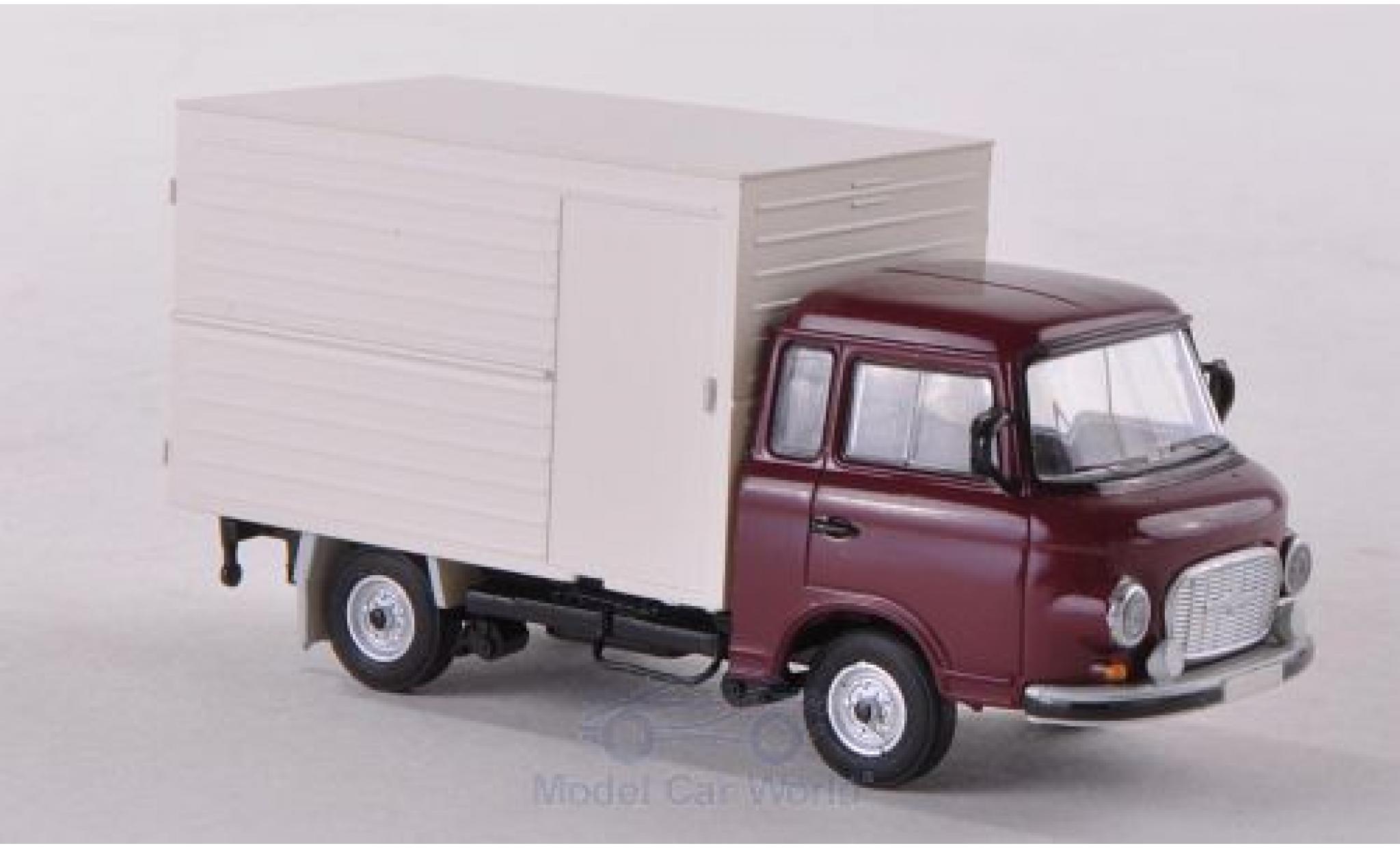 Barkas B 1000 1/87 Brekina Koffer rood modelauto
