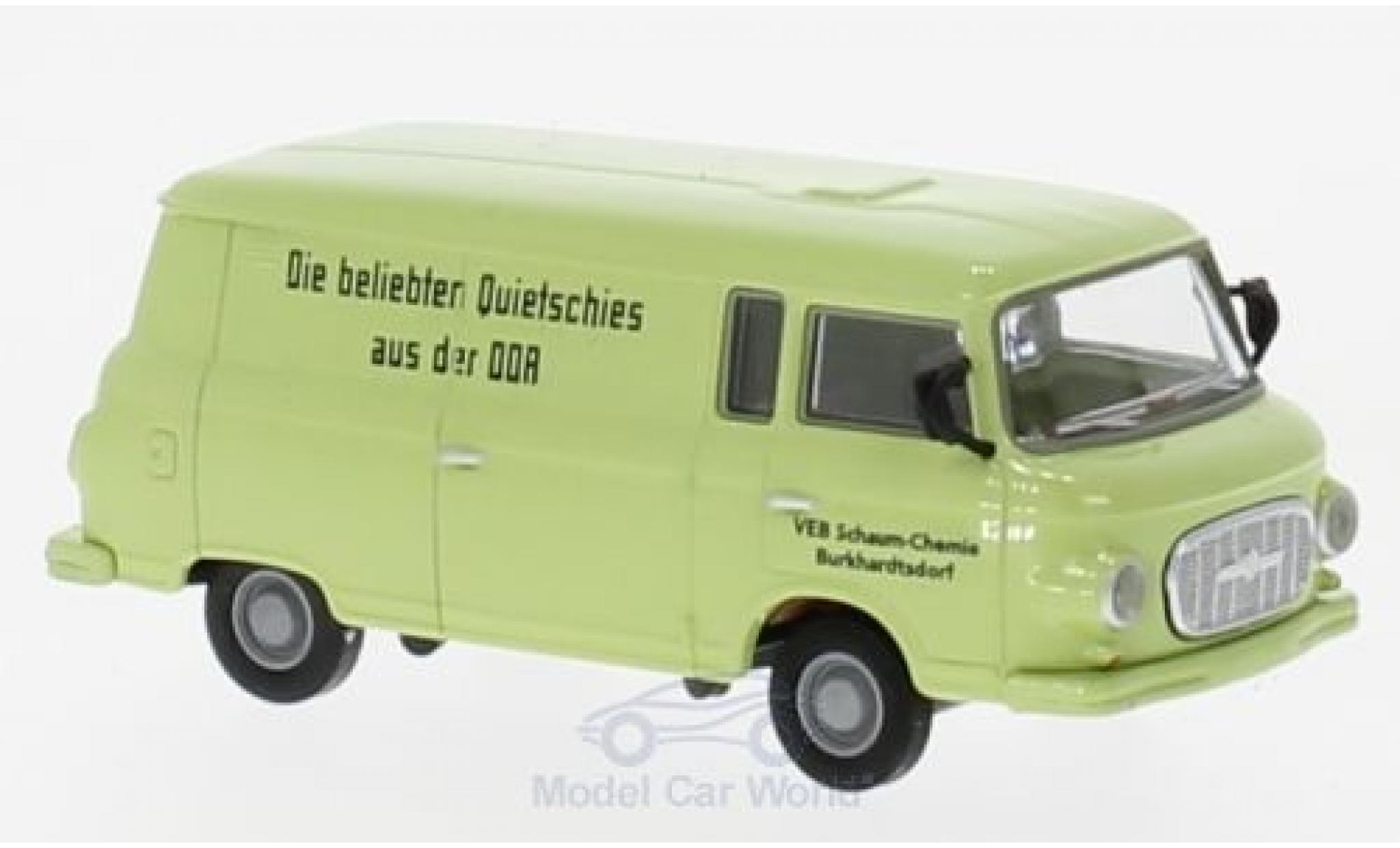 Barkas B1000 1/87 Brekina Kasten VEB Schaum-Chemie Burkhardtsdorf modelauto