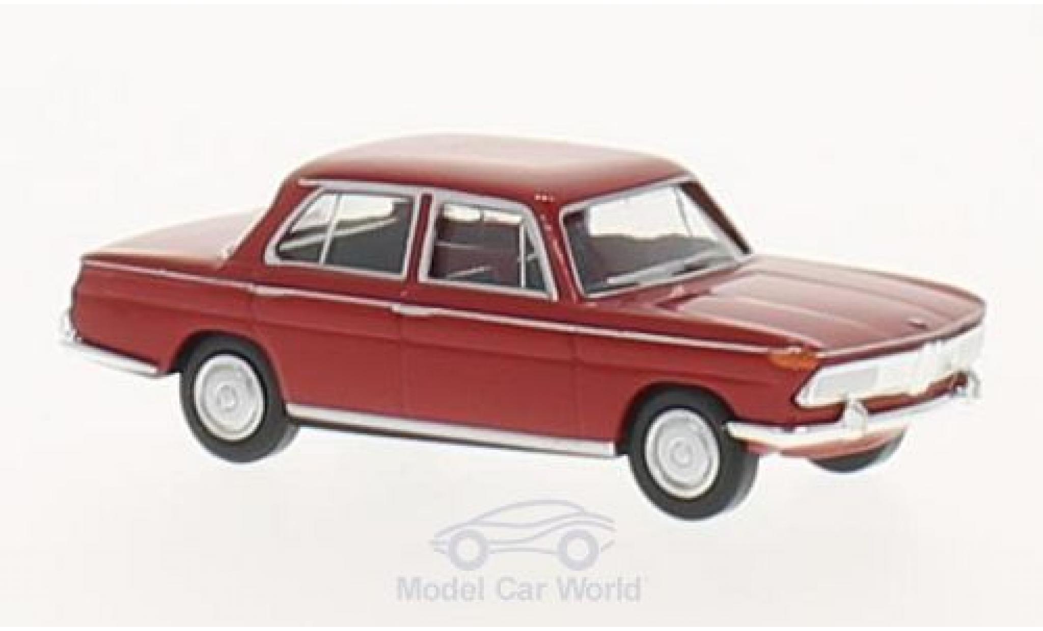 Bmw 2000 1/87 Brekina rood modelauto