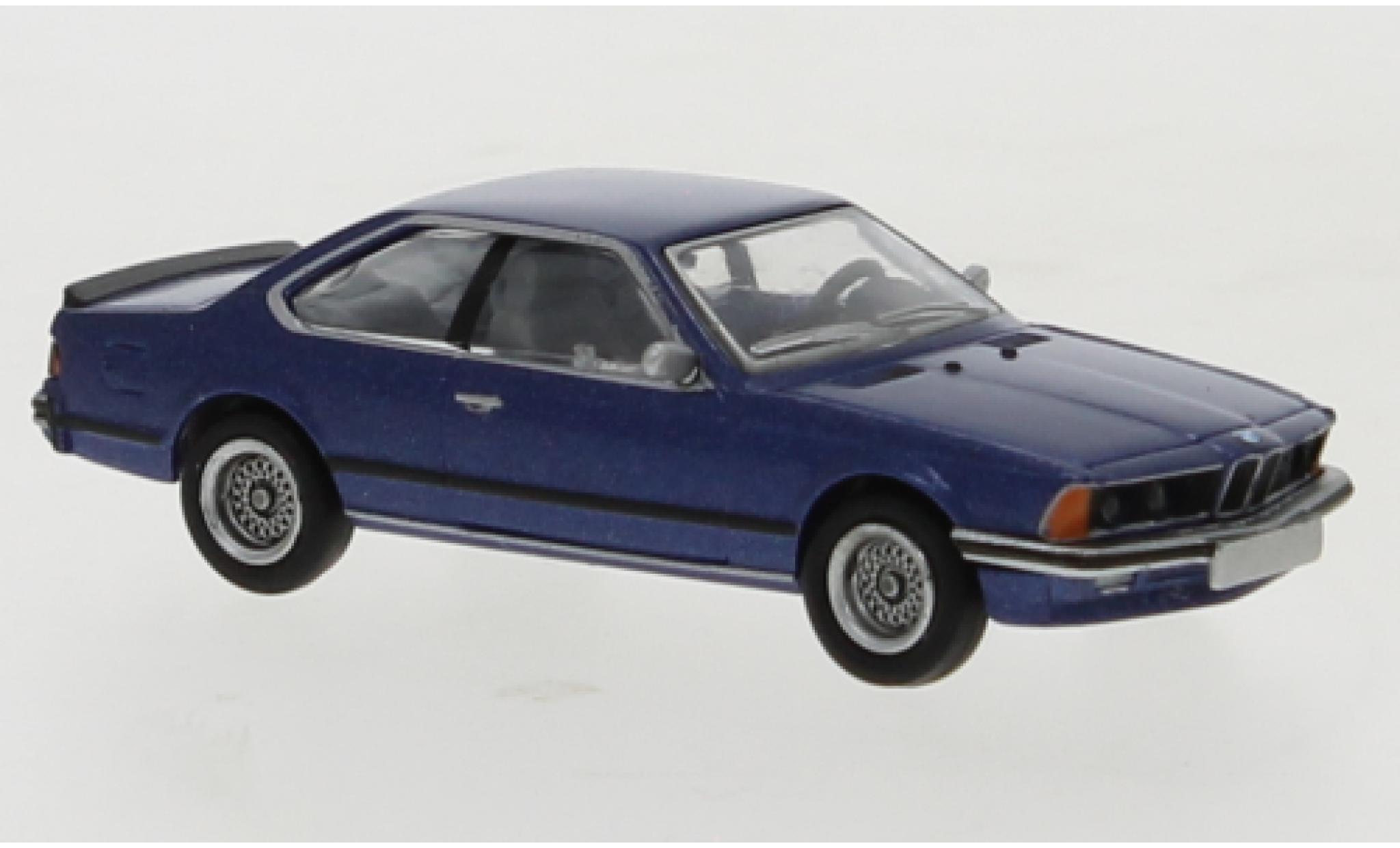 Bmw 635 1/87 Brekina CSi metallic blauw fonc&eacute; 1977 modelauto