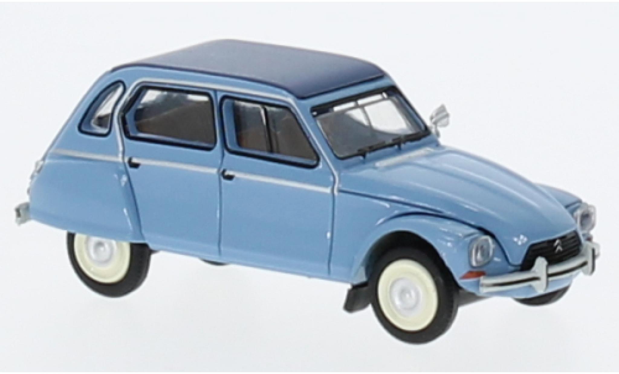 Citroen Dyane 1/87 Brekina blauw clair 1976 modelauto