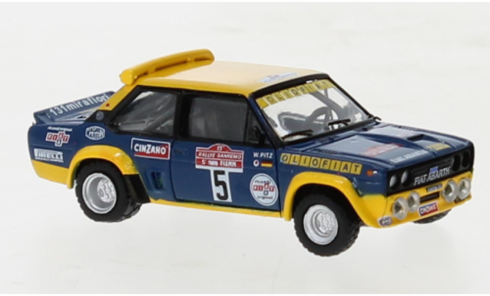 Fiat 131 1/87 Brekina Abarth No.5 Olio Rally San Remo 1977 modelauto