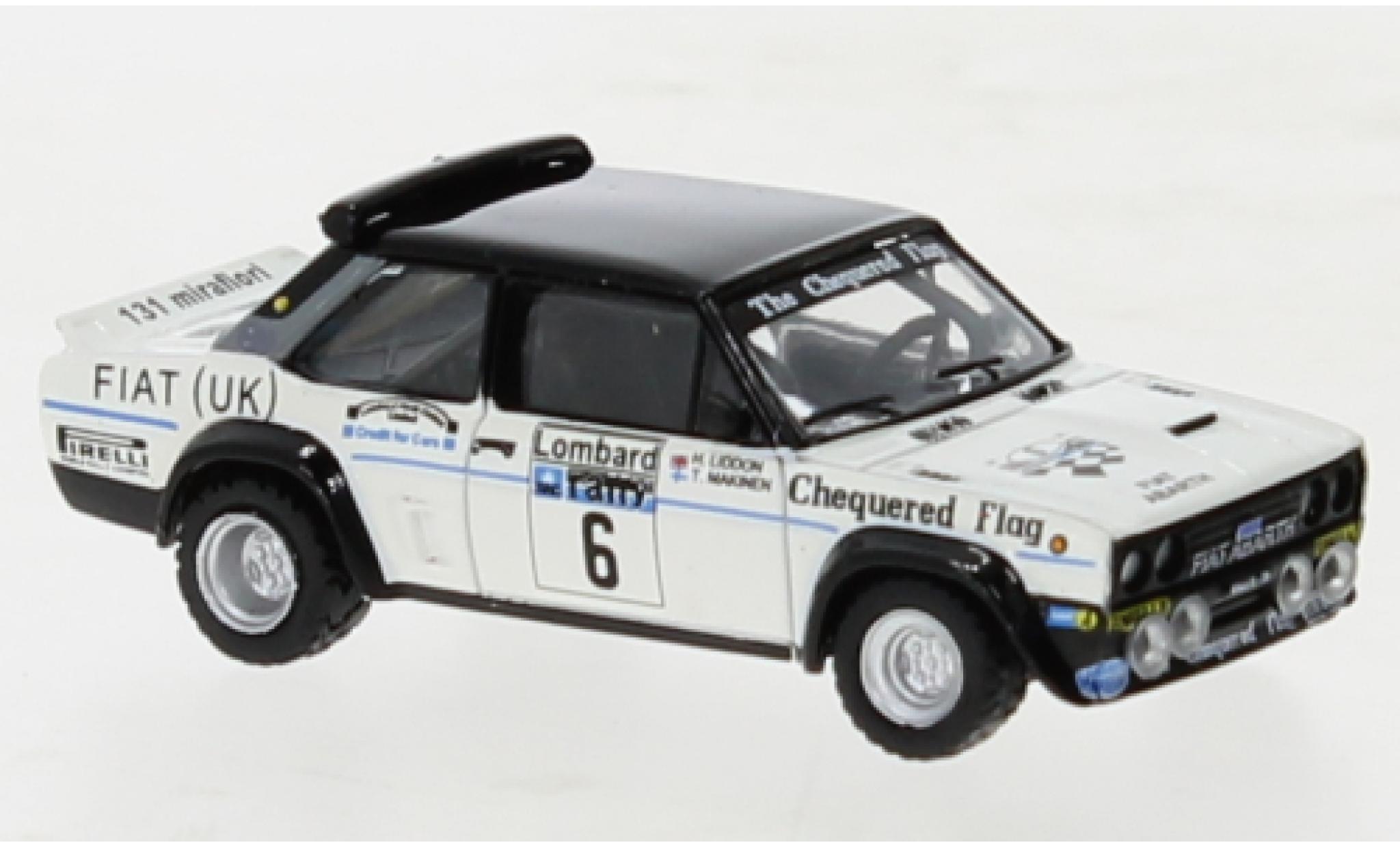 Fiat 131 1/87 Brekina Abarth No.6 UK RAC Rally 1977 modelauto