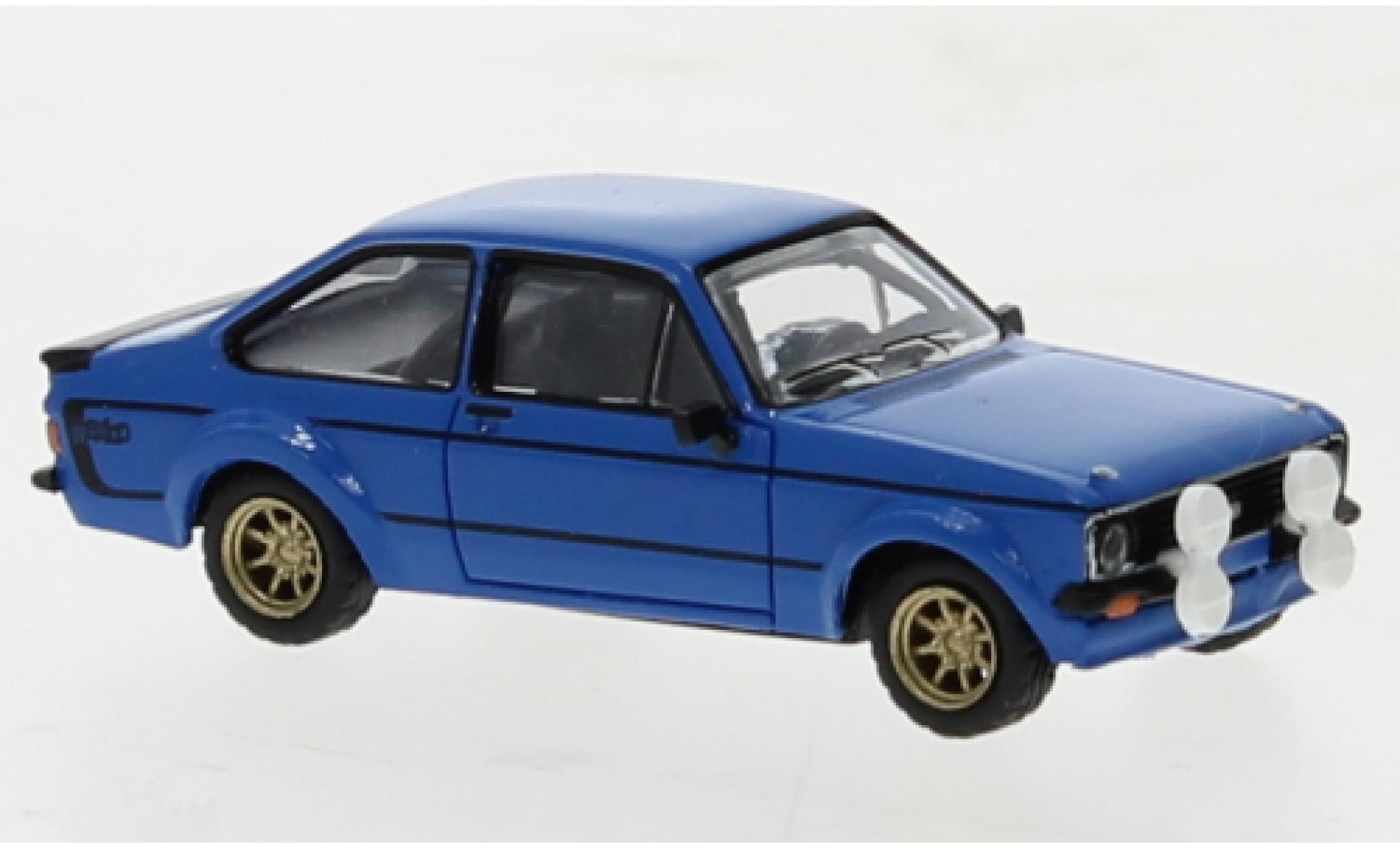 Ford Escort 1/87 Brekina RS 1800 blauw 1976 modelauto