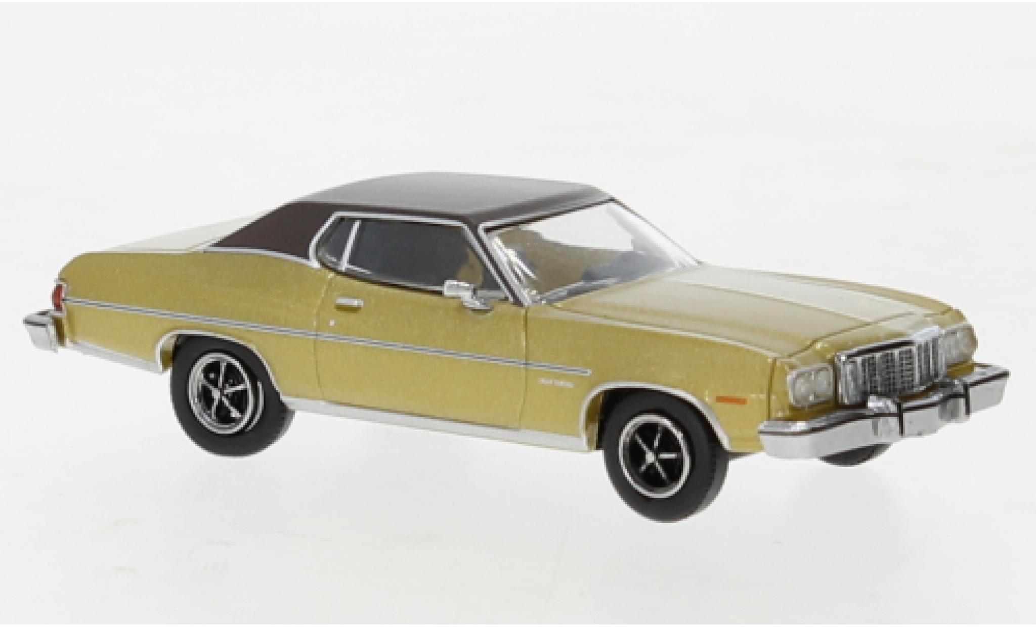 Ford Gran Torino 1/87 Brekina dor&eacute;/matte-zwart 1976 modelauto