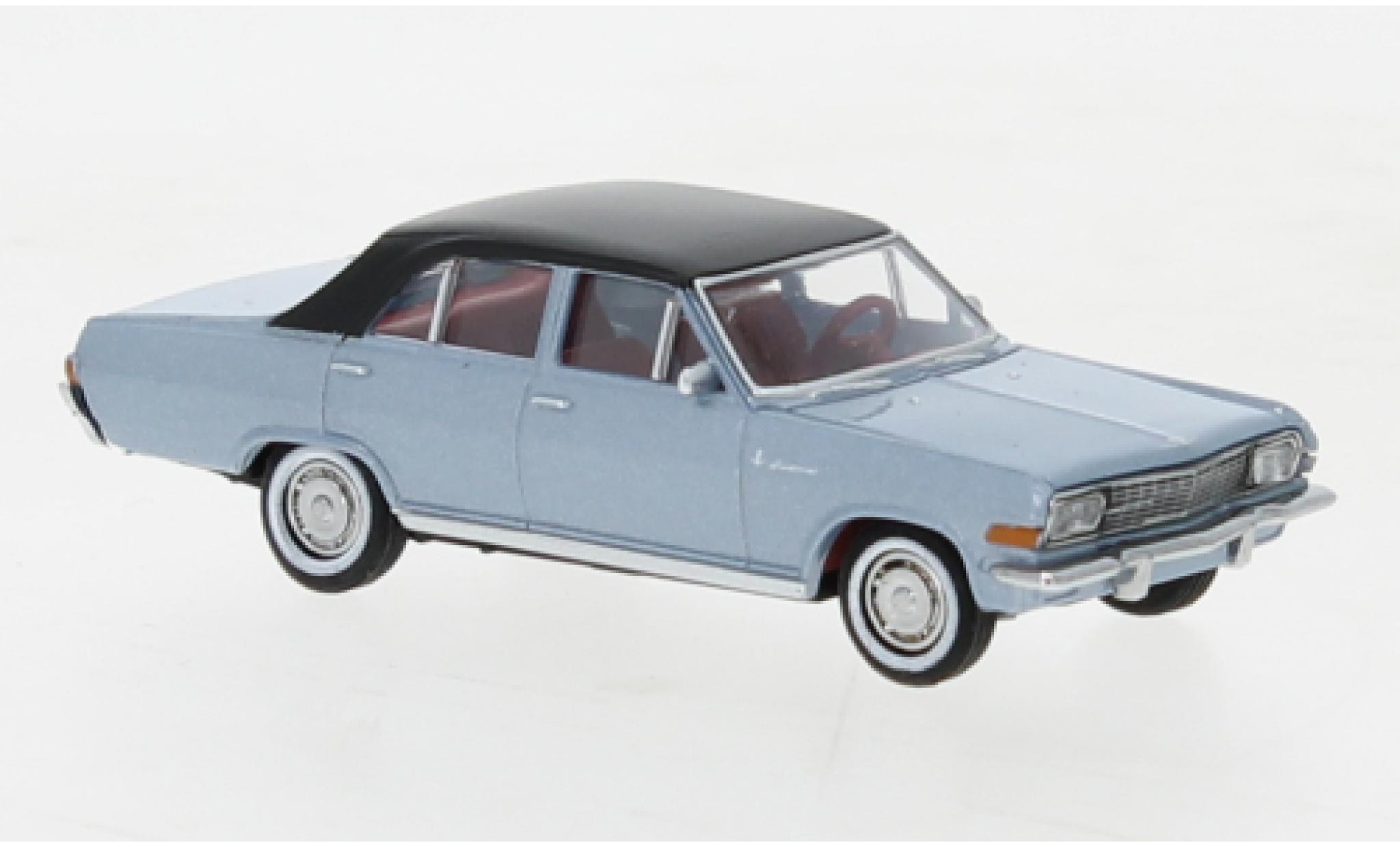 Opel Diplomat 1/87 Brekina A metallic blauw clair/zwart 1964 modelauto