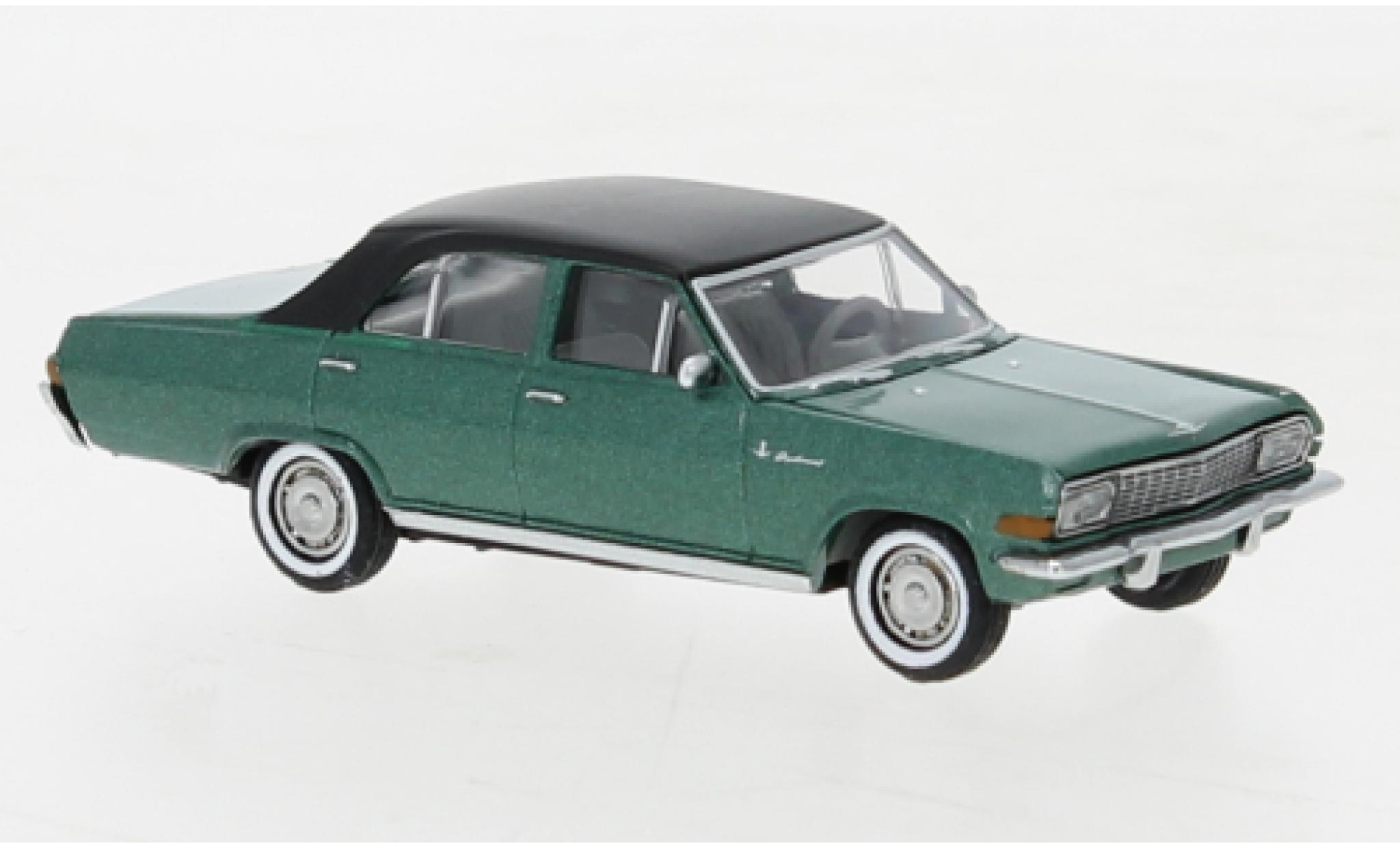 Opel Diplomat 1/87 Brekina A metallic groen/zwart 1964 modelauto