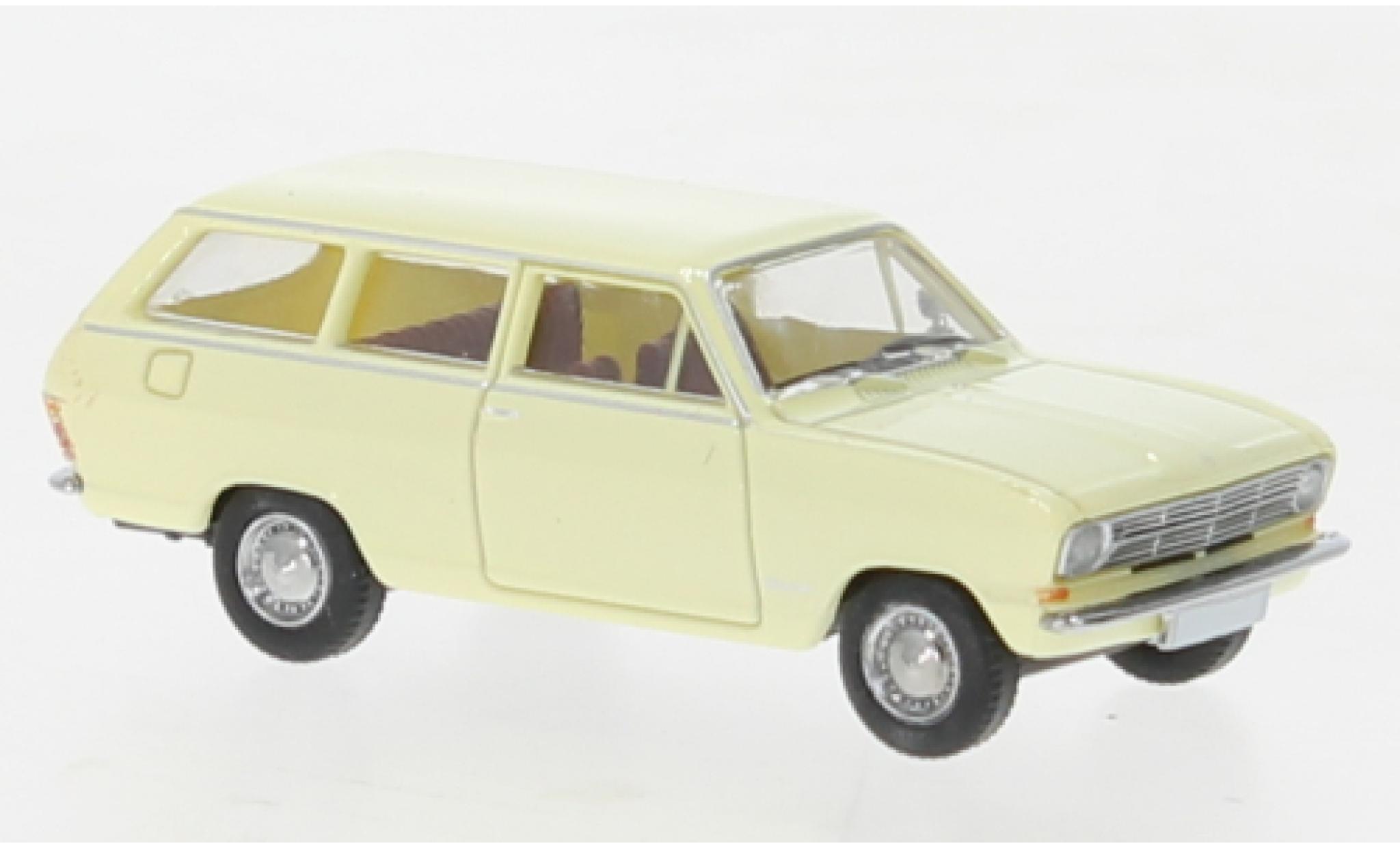 Opel Kadett 1/87 Brekina B Caravan geel clair 1965 modelauto