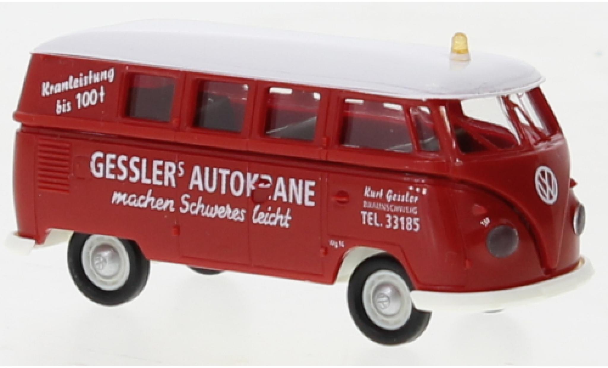 Volkswagen T1 1/87 Brekina b camionnette Gesslers Gesslers chariot-grue 1960 modelauto