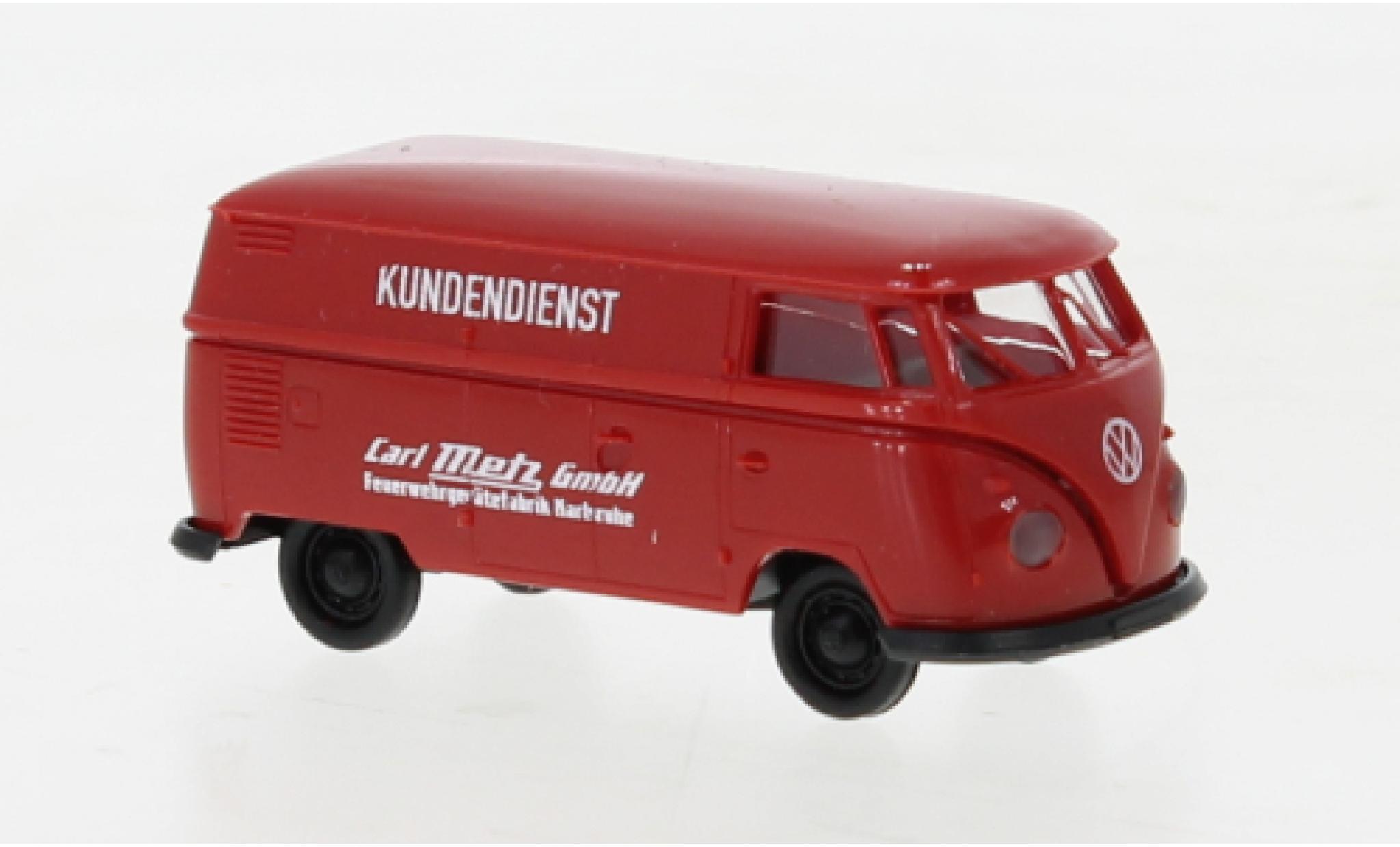 Volkswagen T1 1/87 Brekina b bestelwagen Metz Brandweerger&auml;tefabrik 1960 modelauto