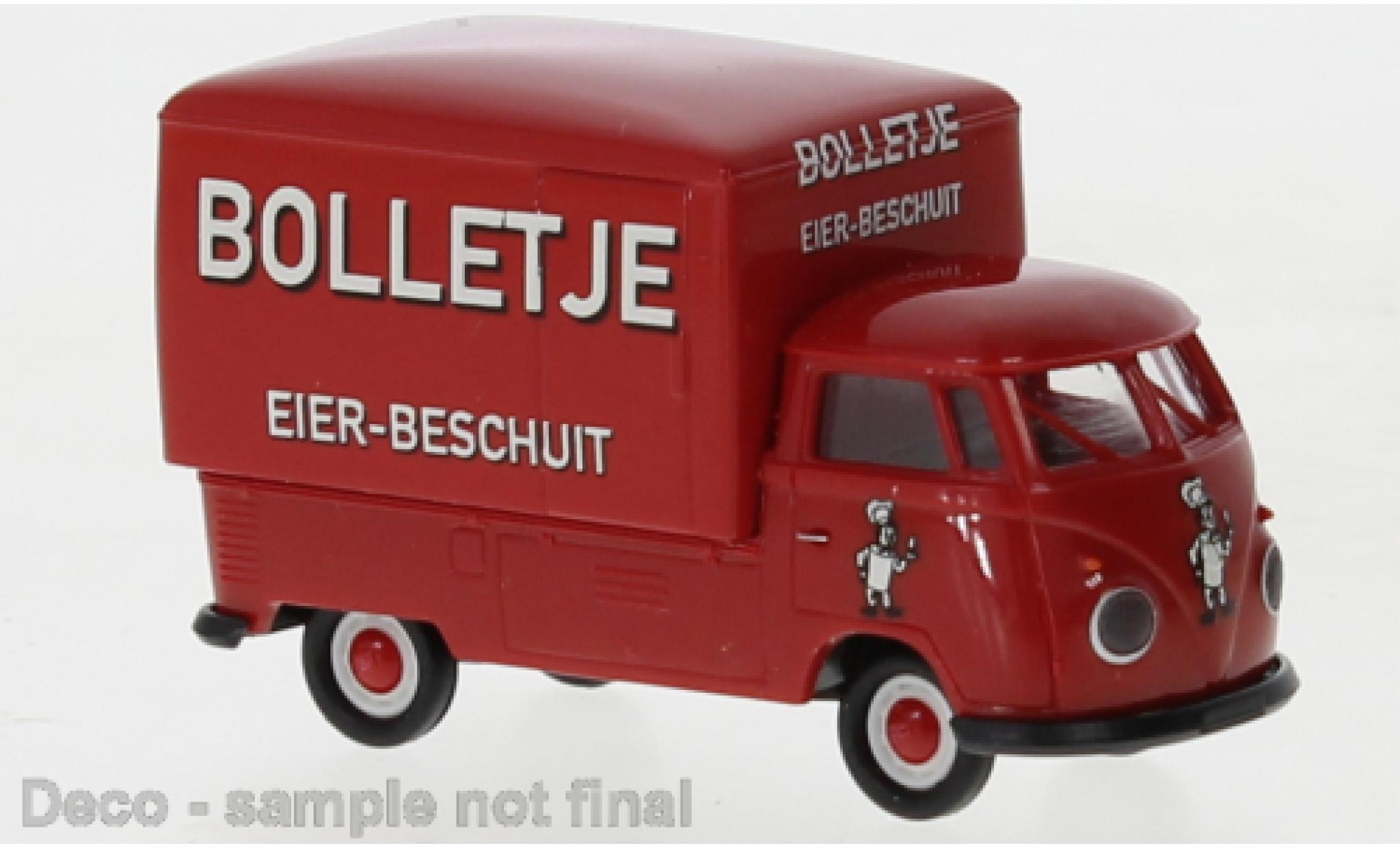 Volkswagen T1 1/87 Brekina b Gro&szlig;raum-wagon conteneur Bolletje 1960 modelauto