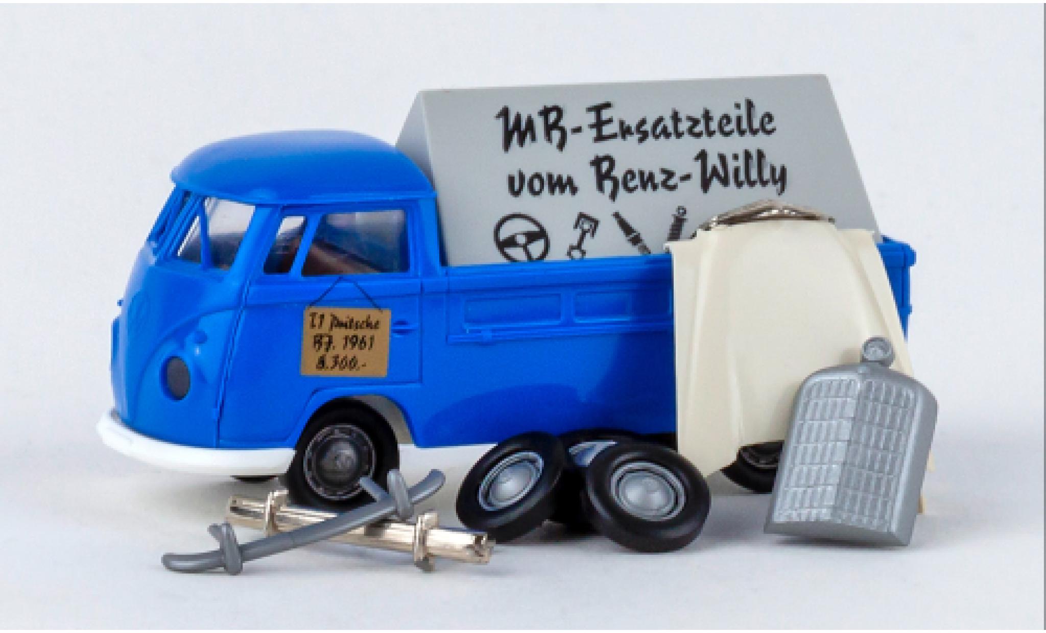 Volkswagen T1 1/87 Brekina b plateforme Benz Willy 1960 modelauto