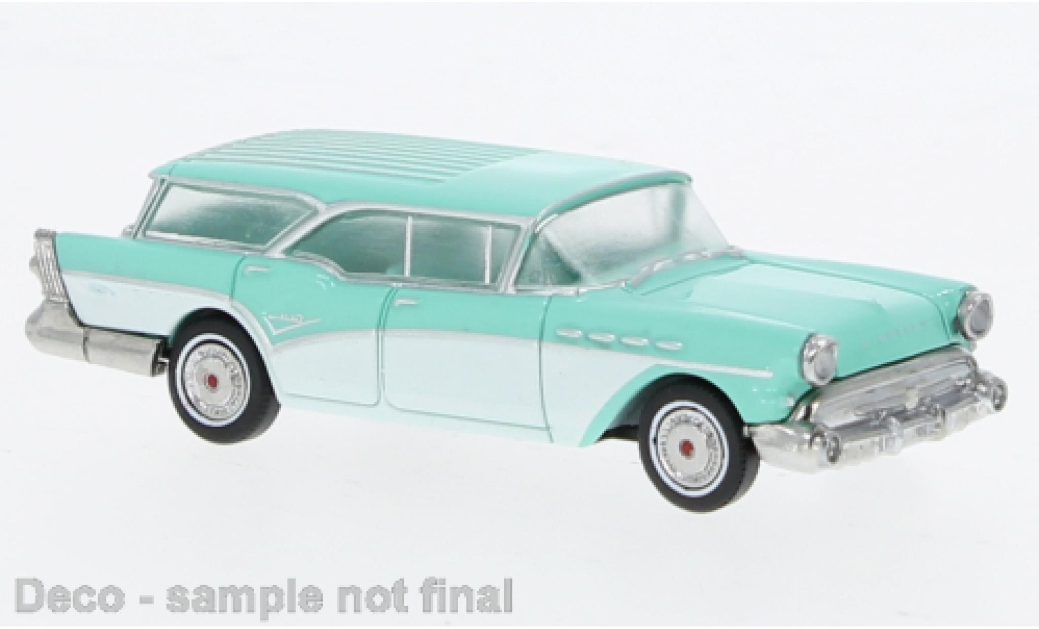 Buick Century 1/87 Brekina Caballero turquoise/wit 1957 1:87 modelauto