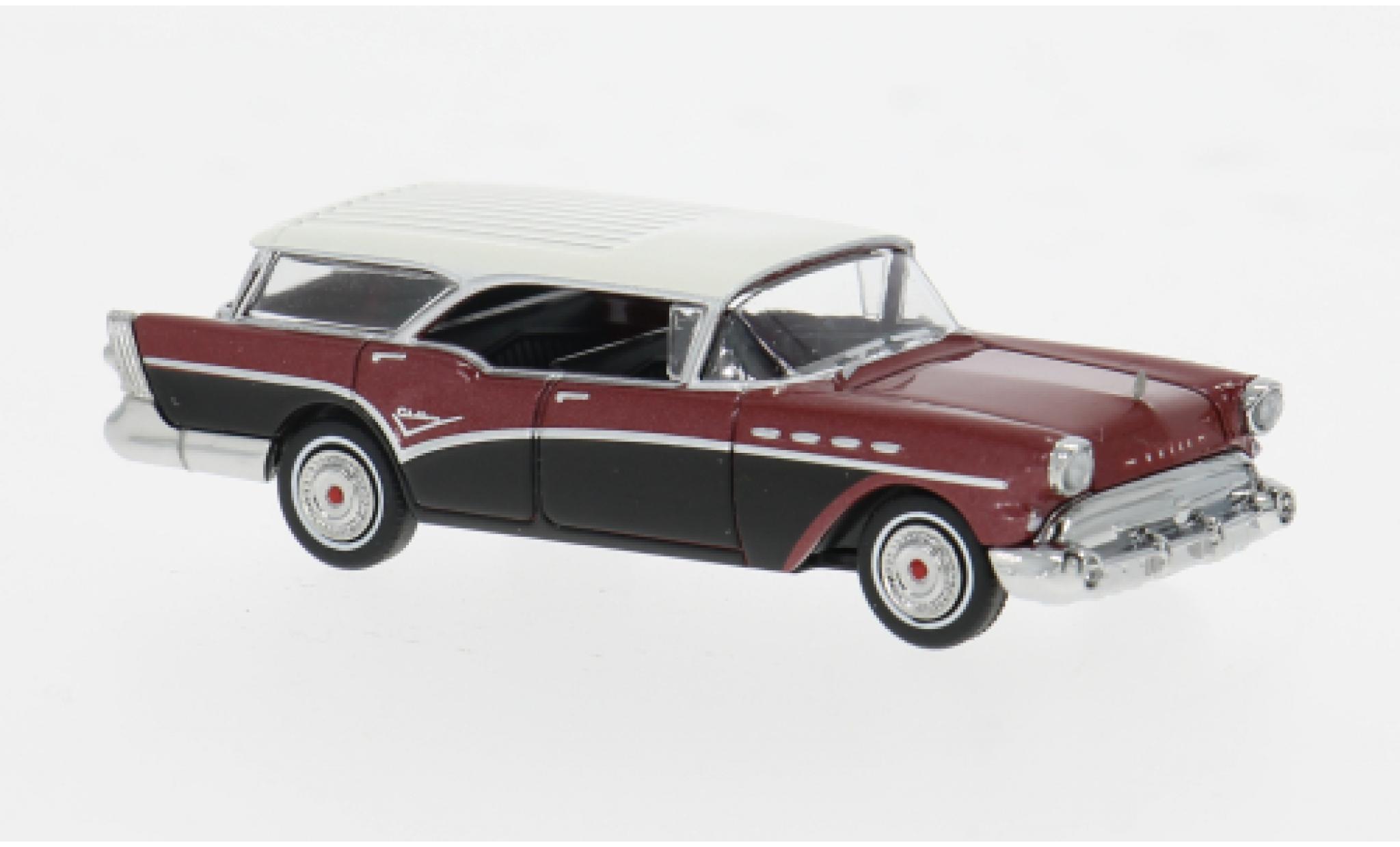 Buick Century 1/87 Brekina Caballero metallic rood/zwart 1957 1:87 modelauto