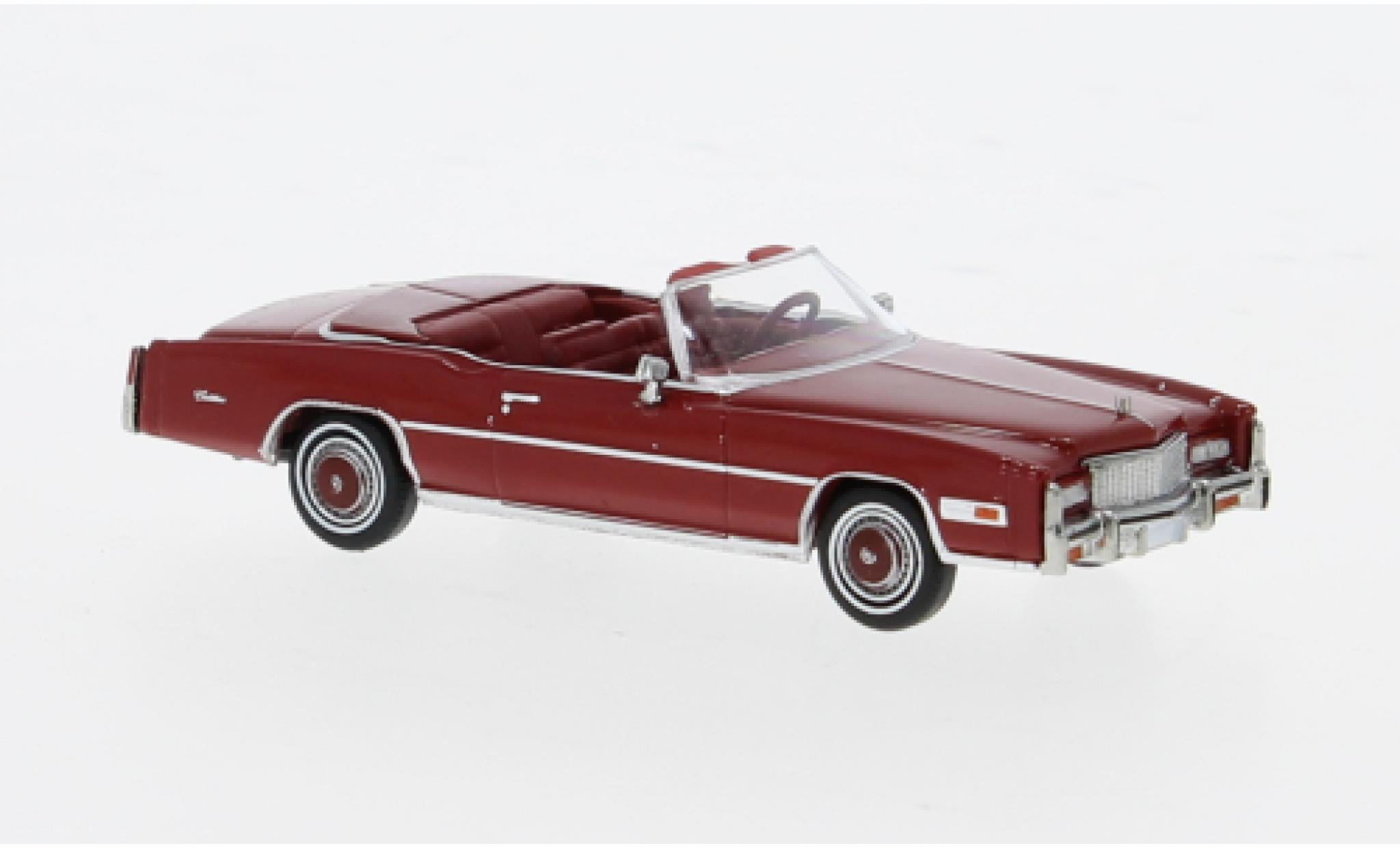 Cadillac Eldorado 1/87 Brekina Cabriolet rood 1976 1:87 modelauto