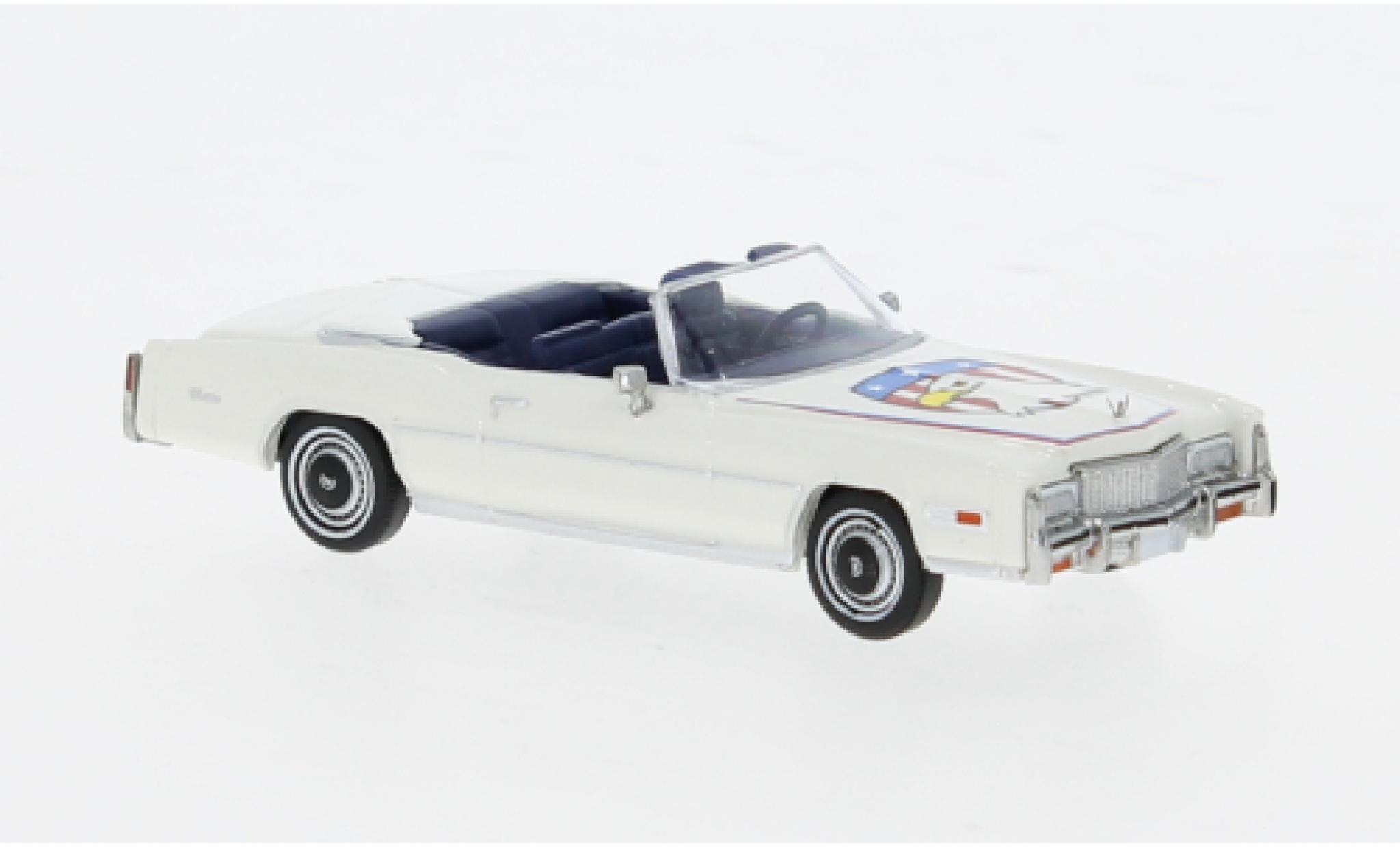 Cadillac Eldorado 1/87 Brekina Cabriolet wit American Eagle 1976 1:87 modelauto