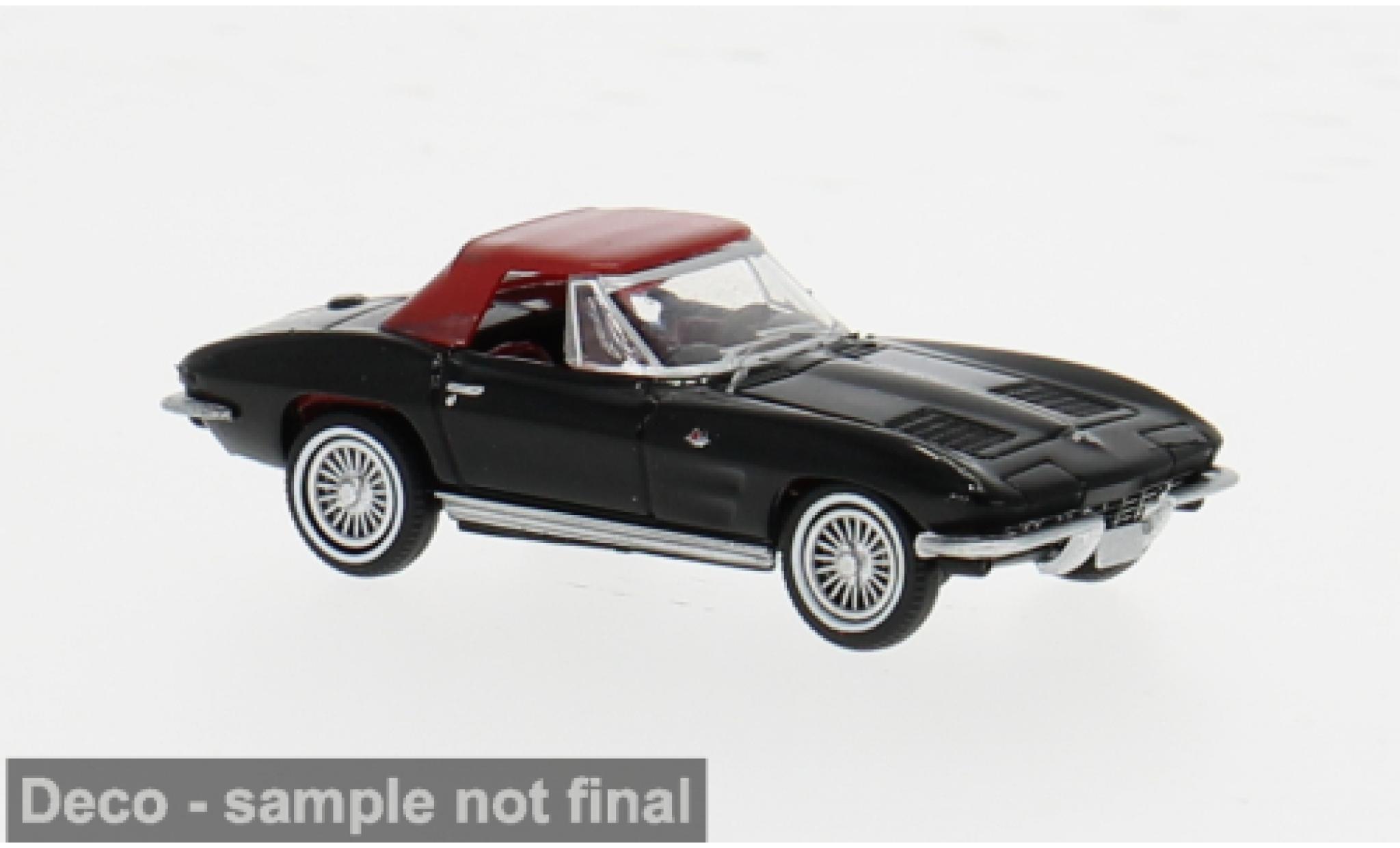 Chevrolet Corvette 1/87 Brekina C2 Cabrio zwart 1962 1:87 modelauto