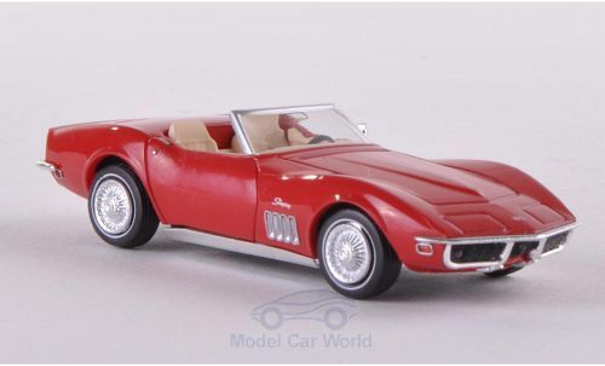 Chevrolet Corvette 1/87 Brekina (C3) Cabriolet rood modelauto