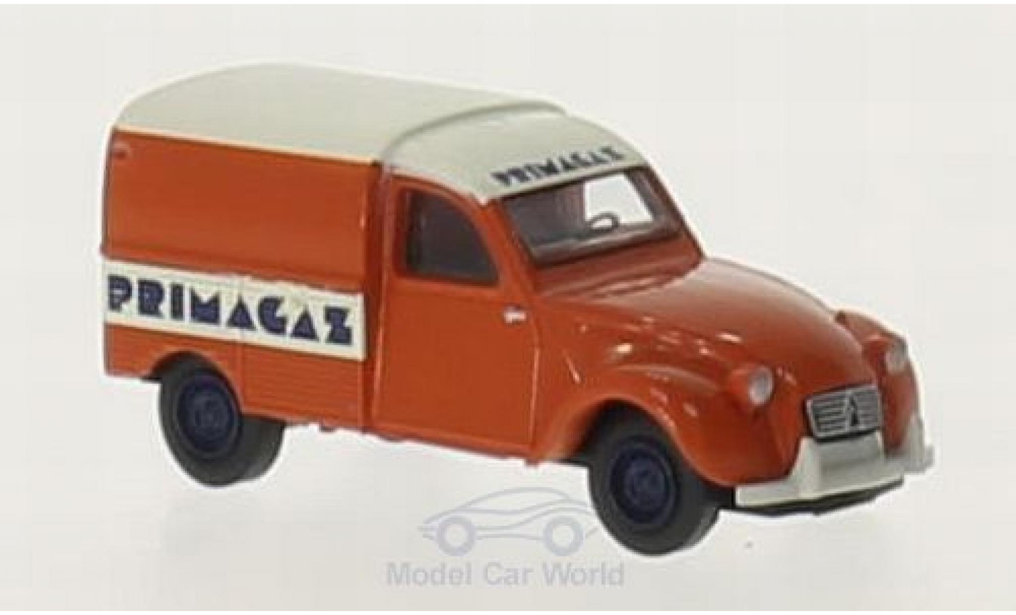 Citroen 2CV 1/87 Brekina Primagaz Kastenente modelauto