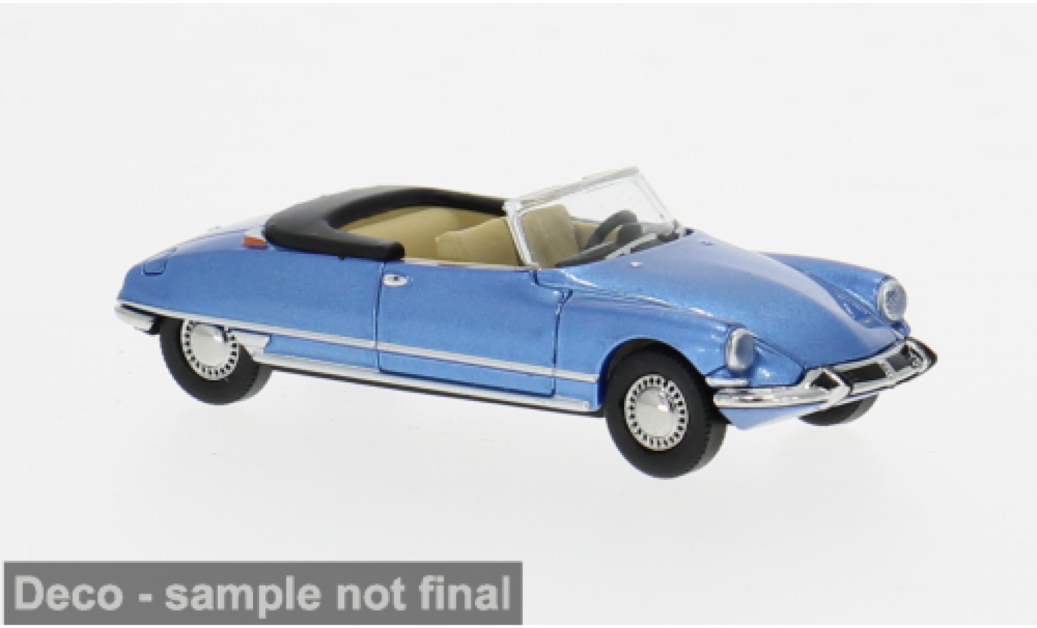 Citroen DS 1/87 Brekina 19 Cabriolet blauw 1963 1:87 modelauto