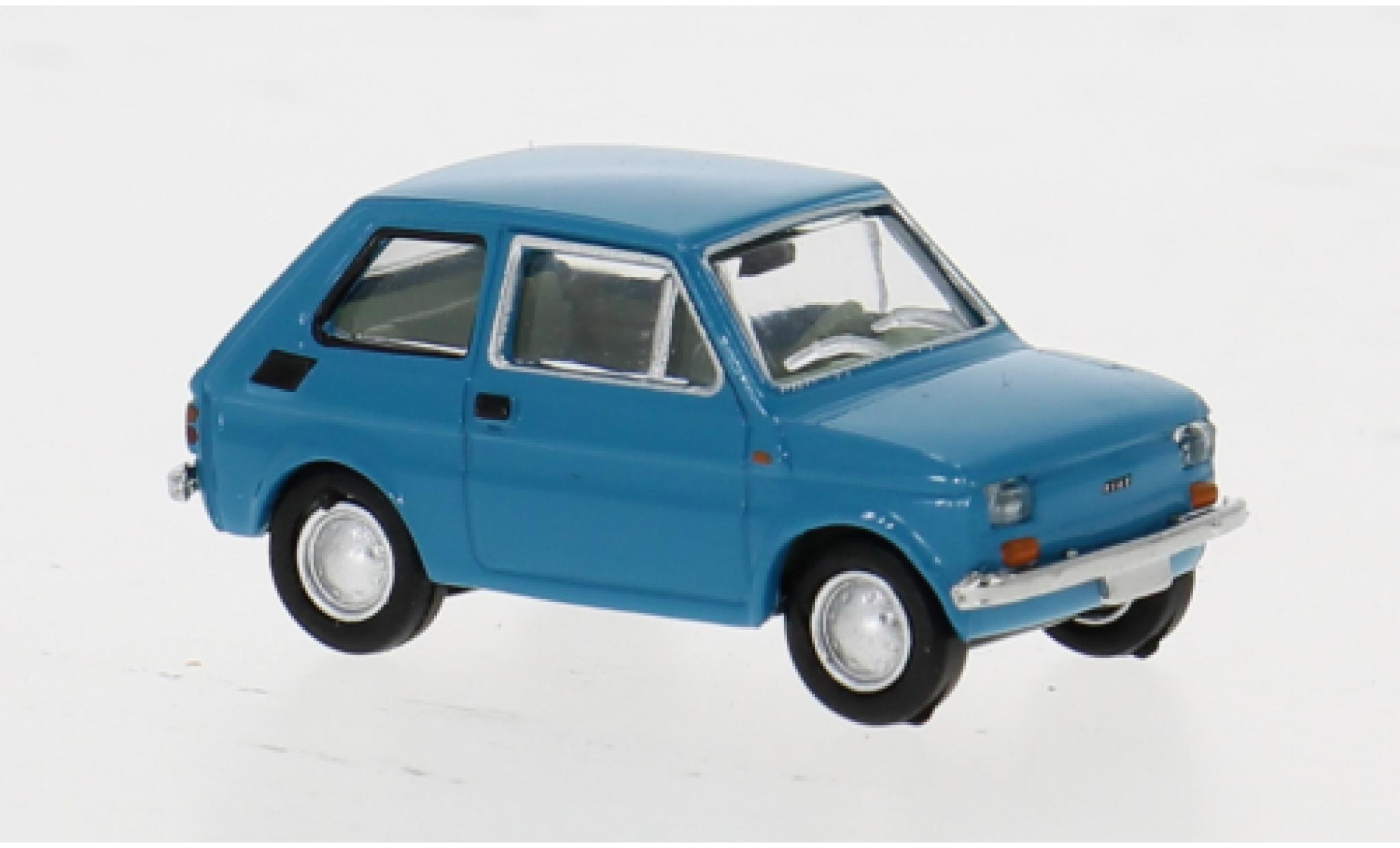 Fiat 126 1/87 Brekina Drummer blauw 1972 1:87 modelauto