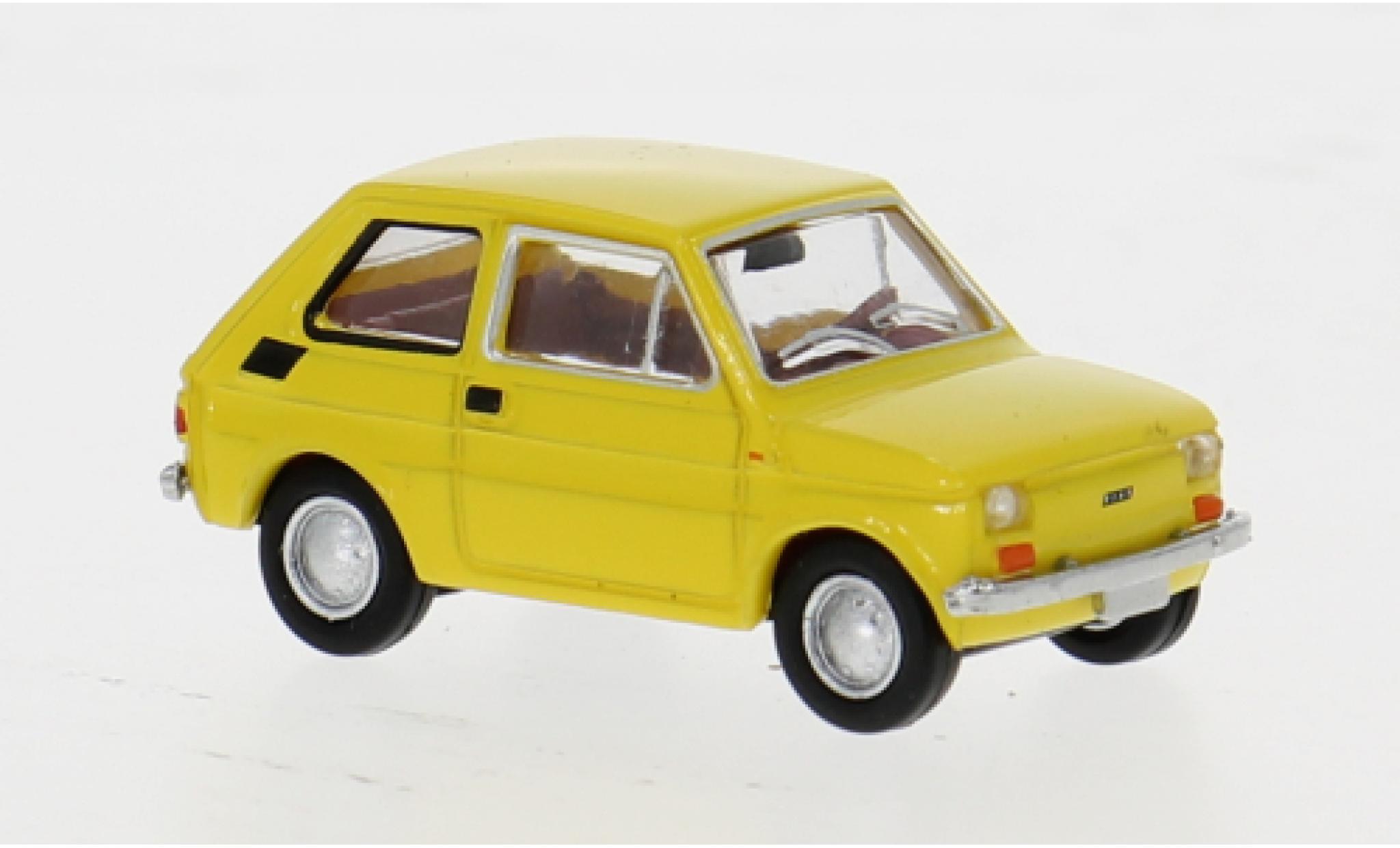 Fiat 126 1/87 Brekina Drummer geel 1972 1:87 modelauto