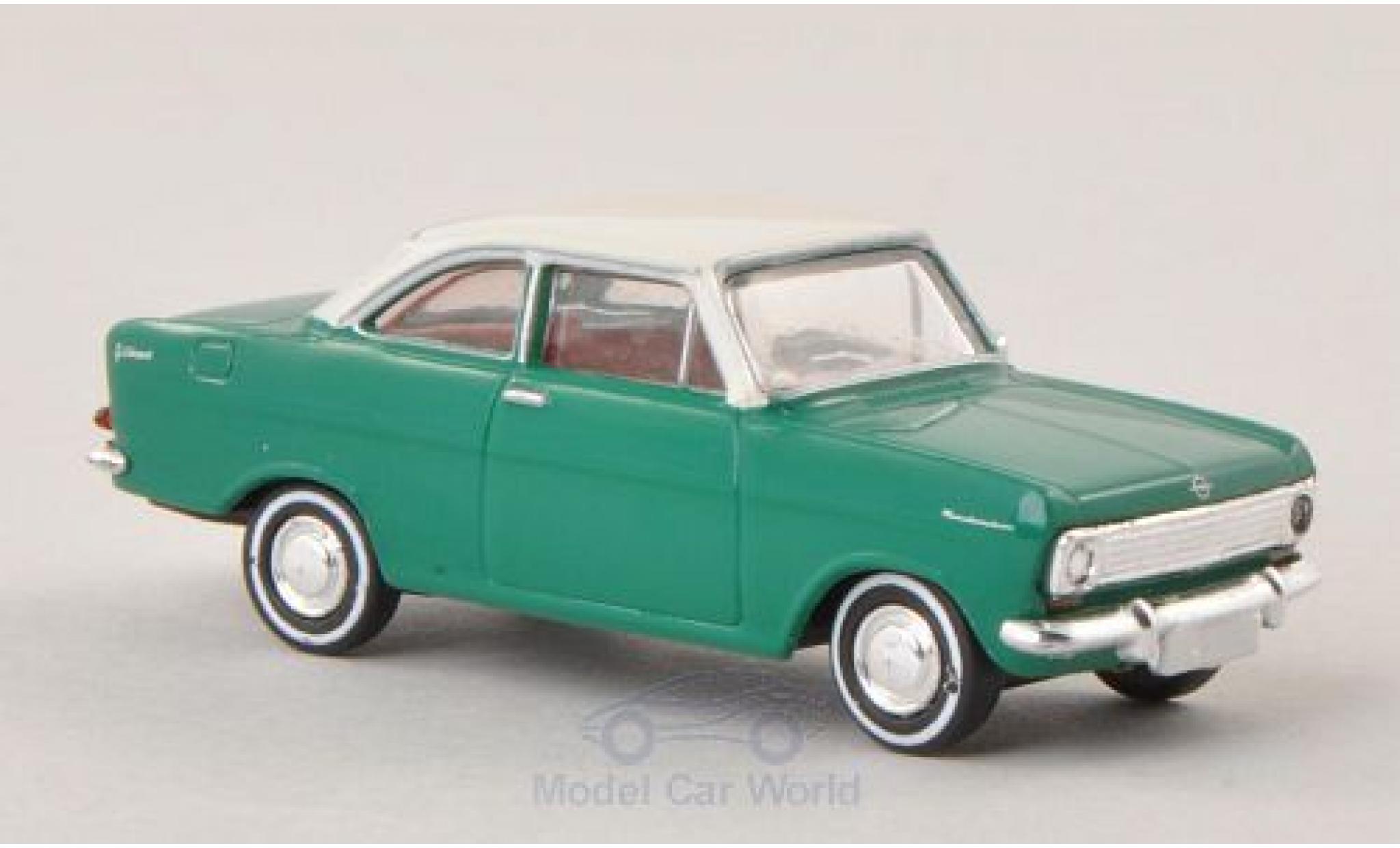 Opel Kadett 1/87 Brekina A Coupe groen/wit modelauto
