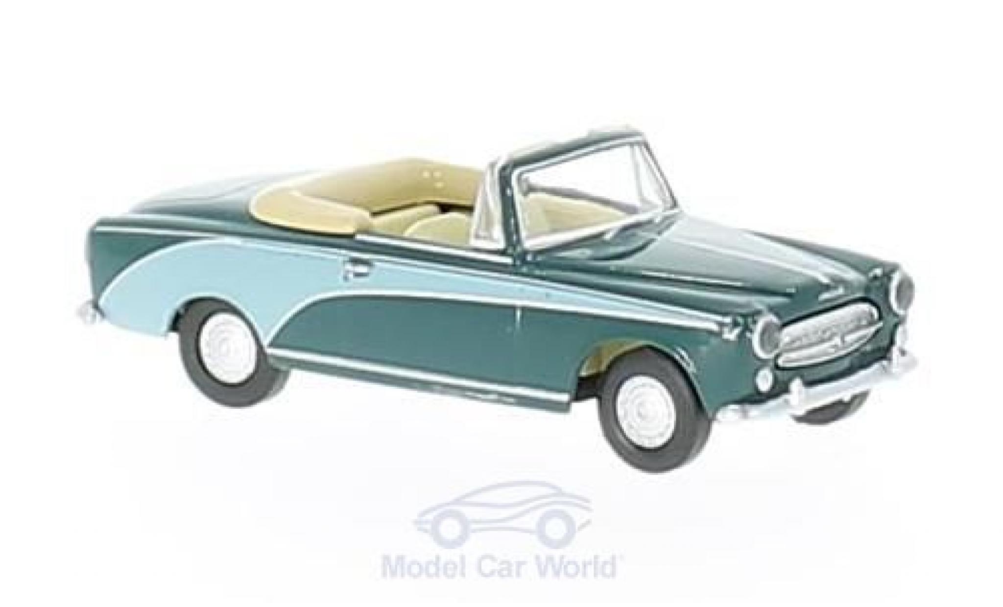 Peugeot 403 1/87 Brekina Cabrio de Luxe groen modelauto