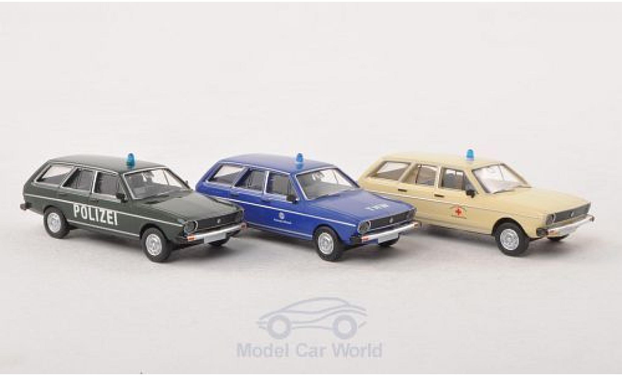 Volkswagen Passat 1/87 Brekina Variant 3er-Set Blaulicht: Politie DRK THW modelauto
