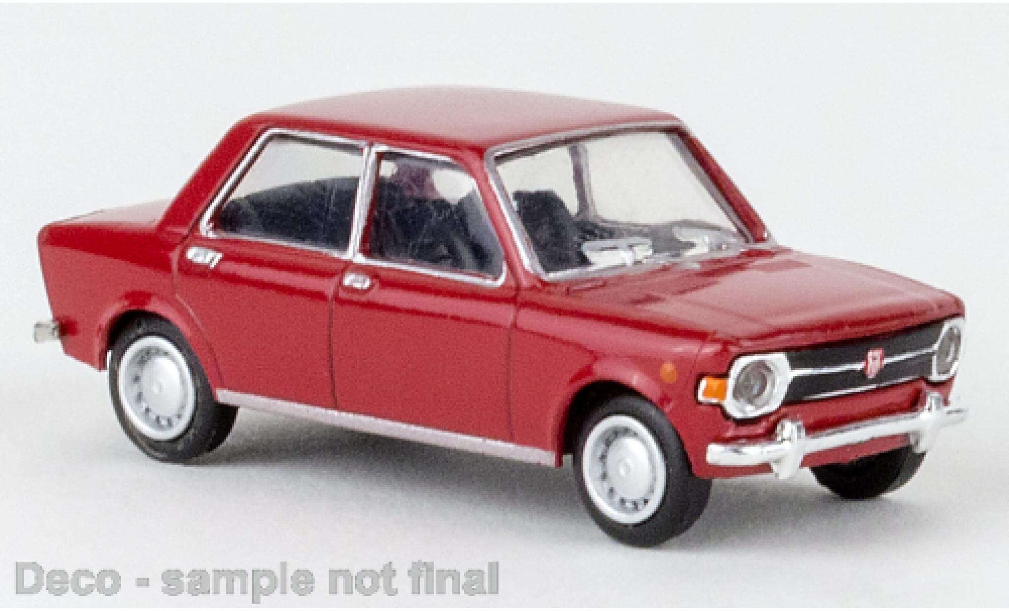 Fiat 128 1/87 Brekina rood 1969 modelauto