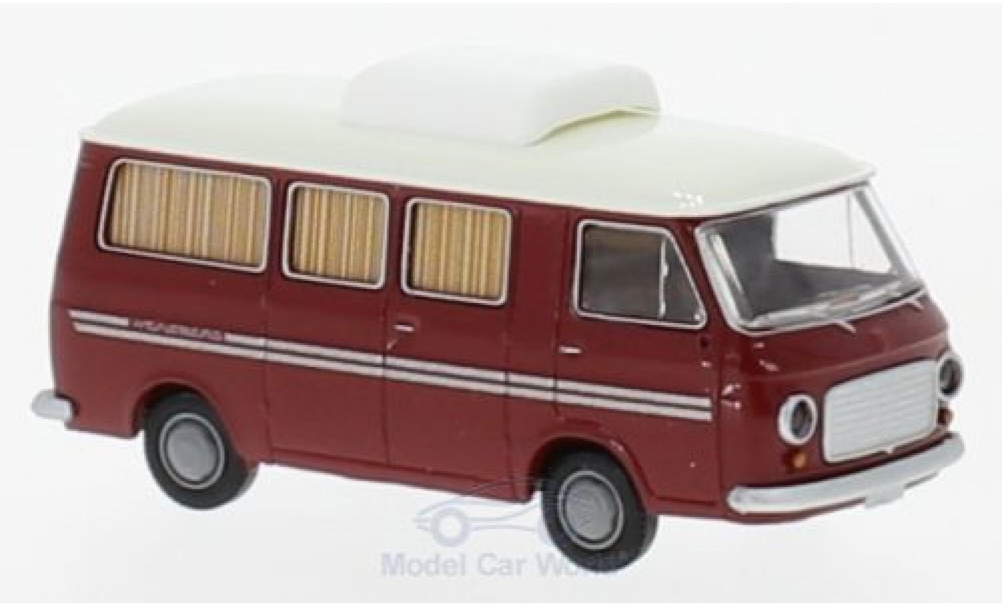 Fiat 238 1/87 Brekina Camper Weinsberg rood modelauto