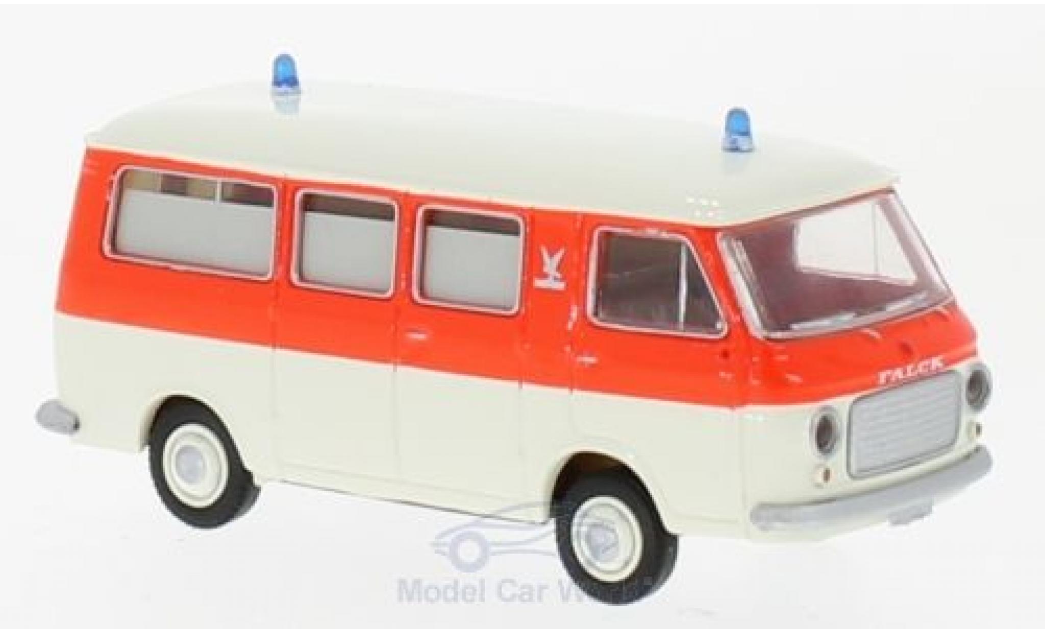 Fiat 238 1/87 Brekina rood/wit Falck Krankenwagen modelauto