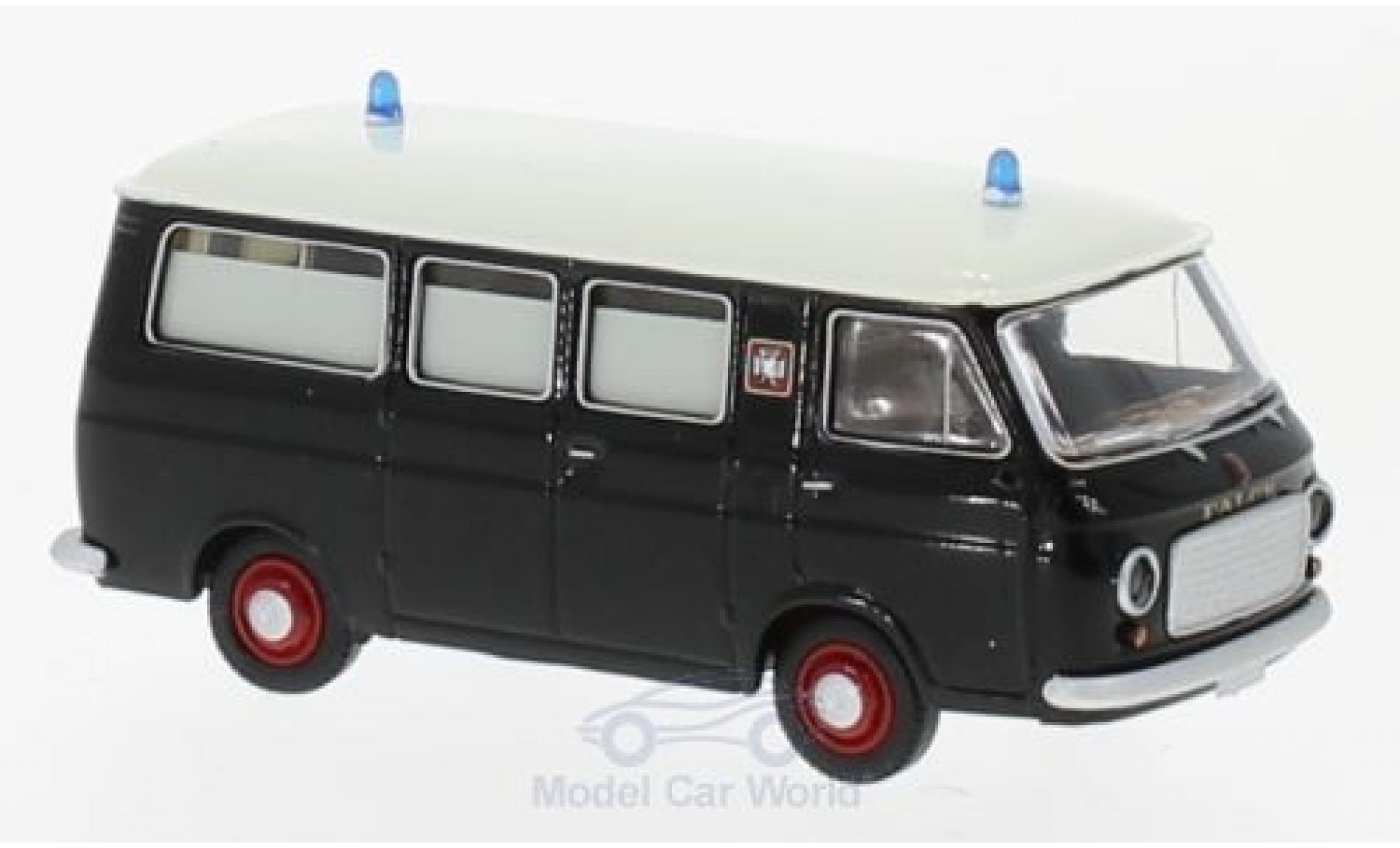 Fiat 238 1/87 Brekina zwart/wit Falck Krankenwagen modelauto