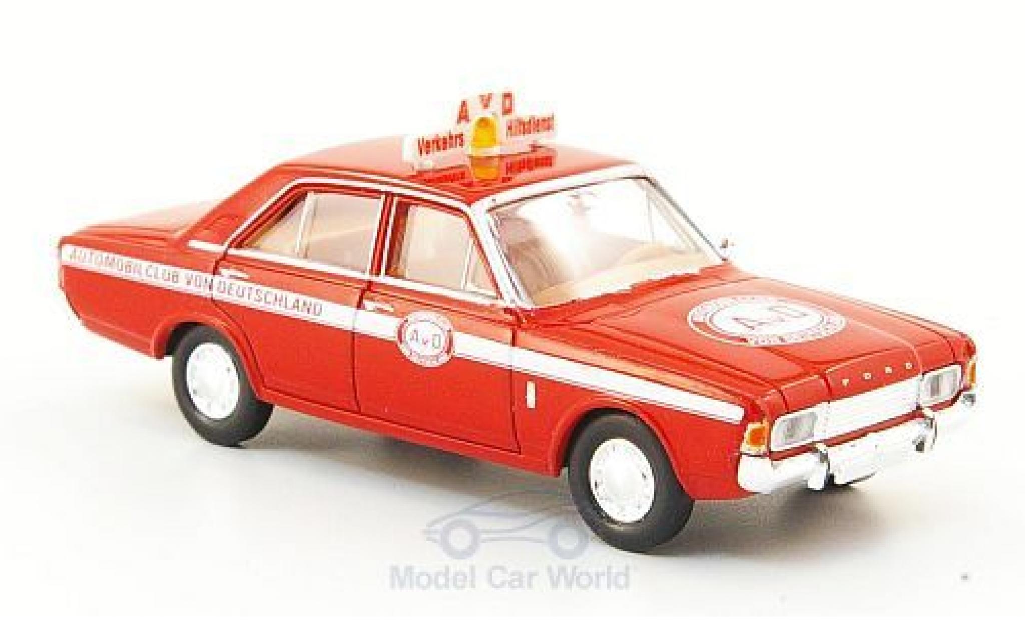 Ford 17M 1/87 Brekina 17m (P7b) AVD Verkehrs Hilfsdienst modelauto