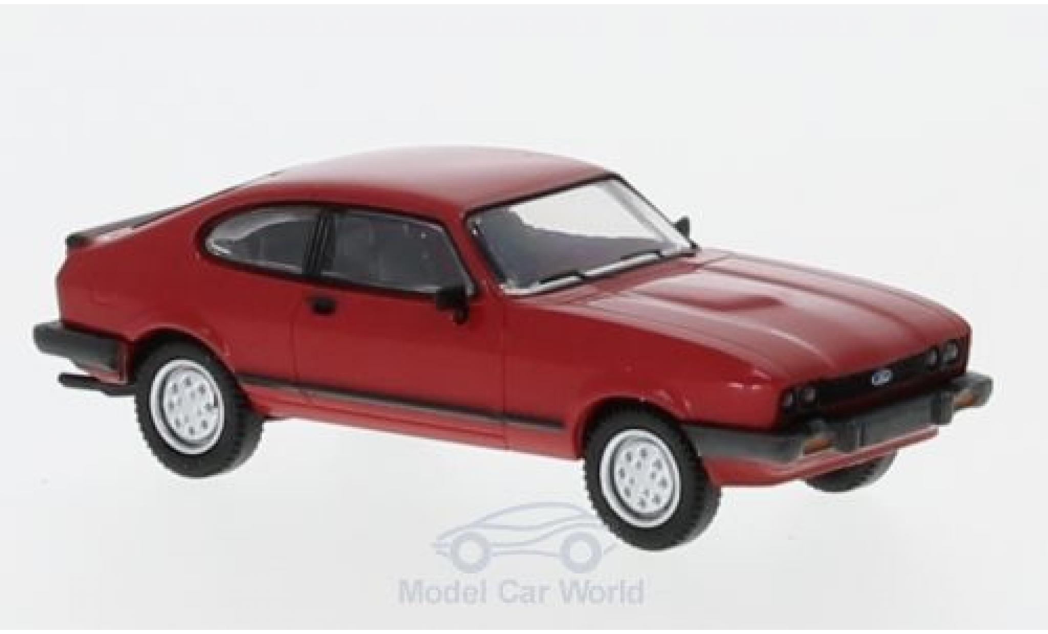 Ford Capri 1/87 Brekina MKIII rood 1981 modelauto