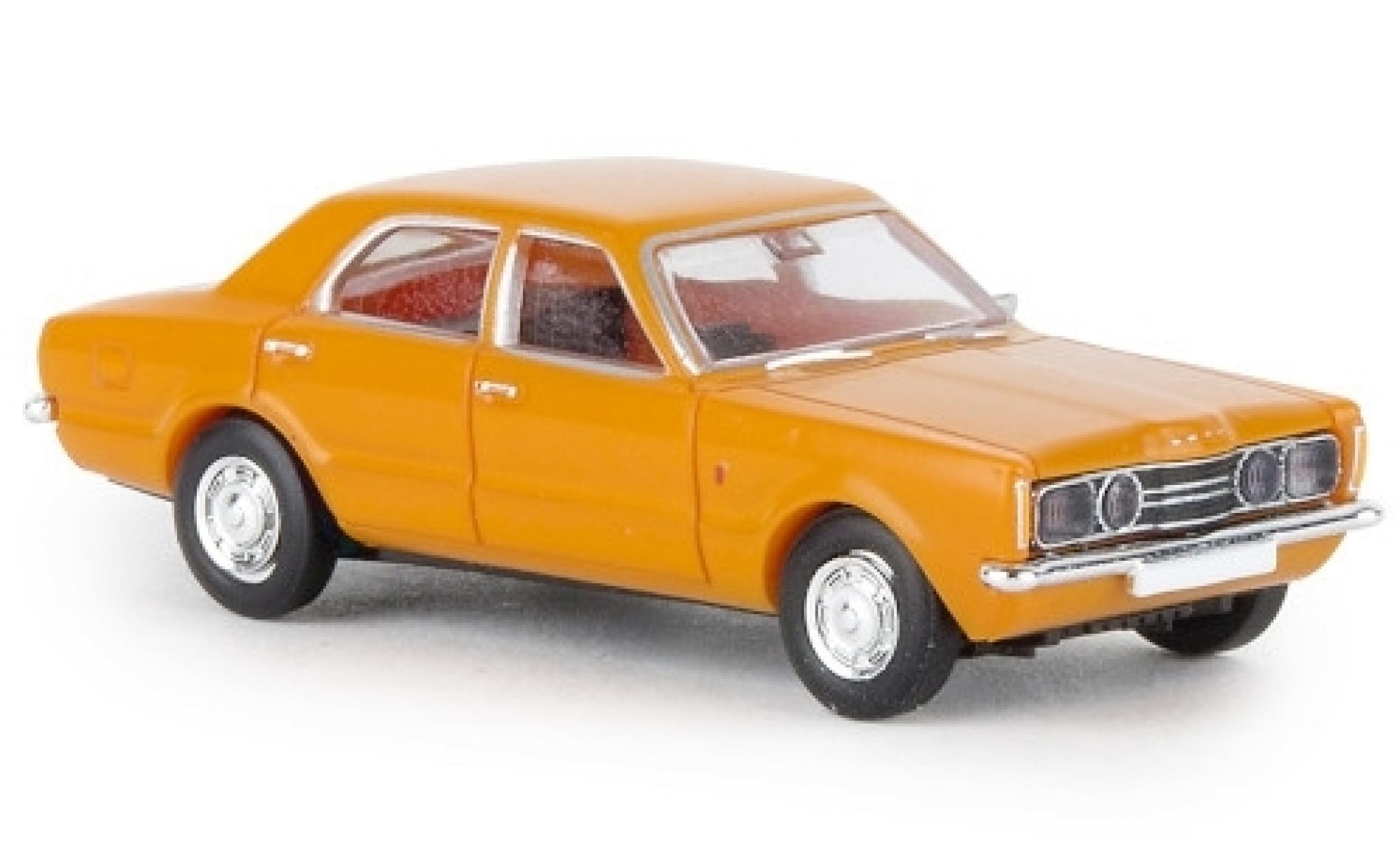 Ford Taunus 1/87 Brekina GT geel 1972 modelauto