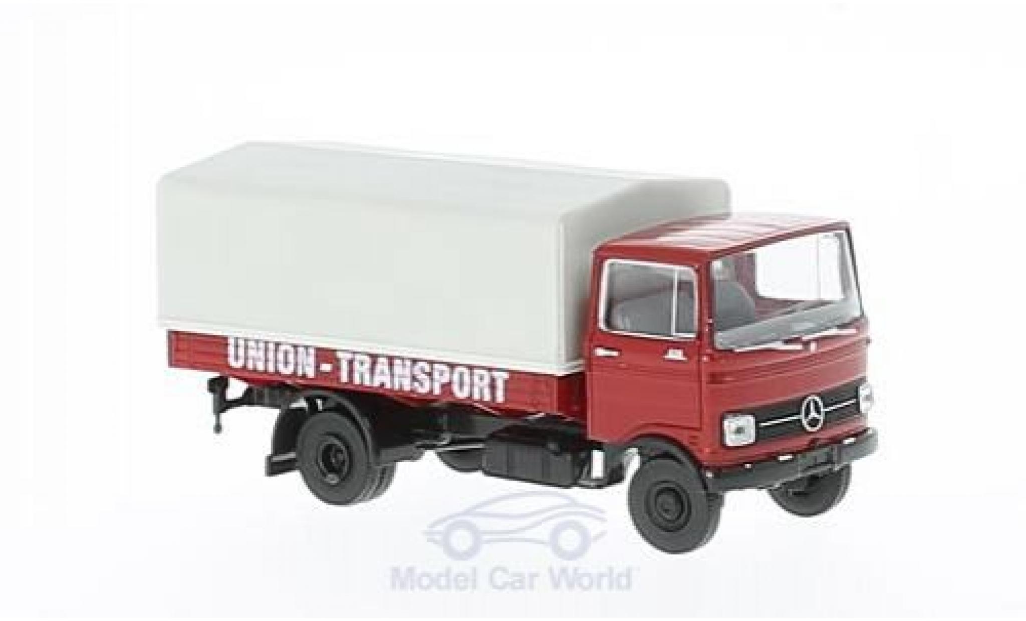 Mercedes LP 608 1/87 Brekina Union Transport Pritsche-Plane modelauto