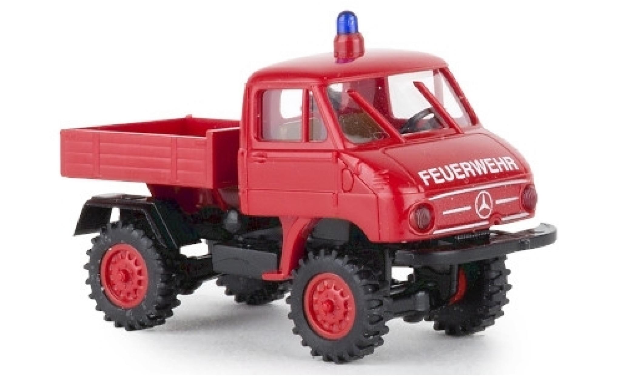 Mercedes Unimog 1/87 Brekina 411 Brandweer 1957 Pritsche modelauto