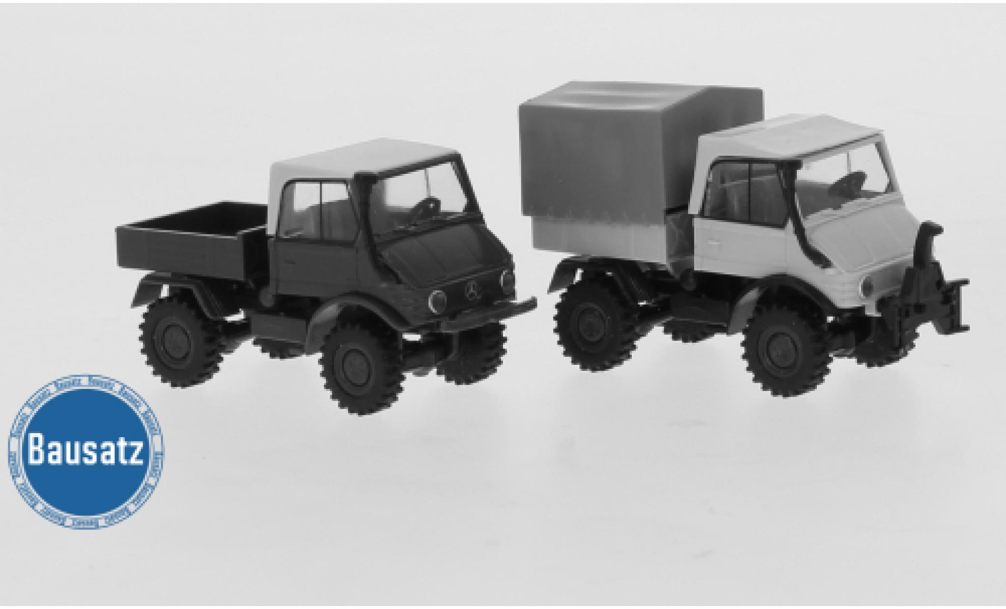 Mercedes Unimog 1/87 Brekina 421 Sortiment zum Bau von 2 Modellen 1960 modelauto
