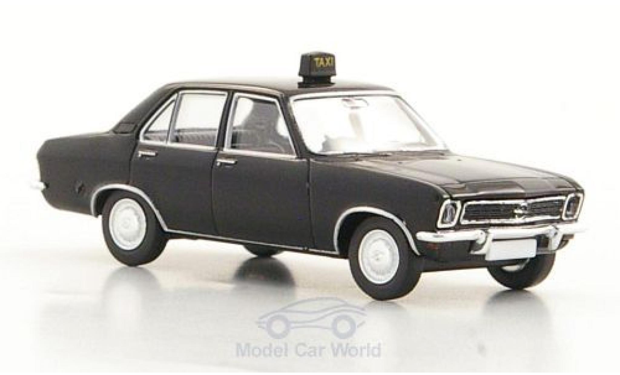 Opel Ascona 1/87 Brekina A Taxi 4-T&uuml;rer zwart modelauto