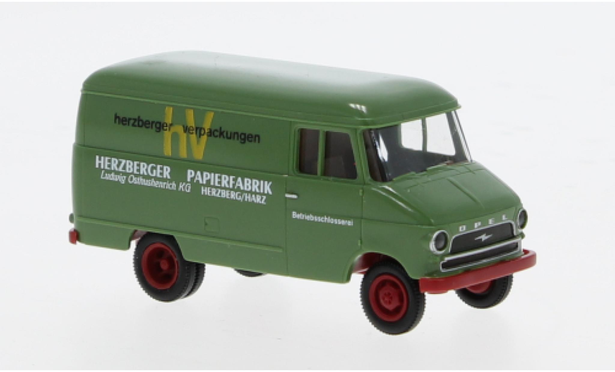 Opel Blitz 1/87 Brekina Kasten A Herzberger Papierfrabrik 1959 1:87 modelauto