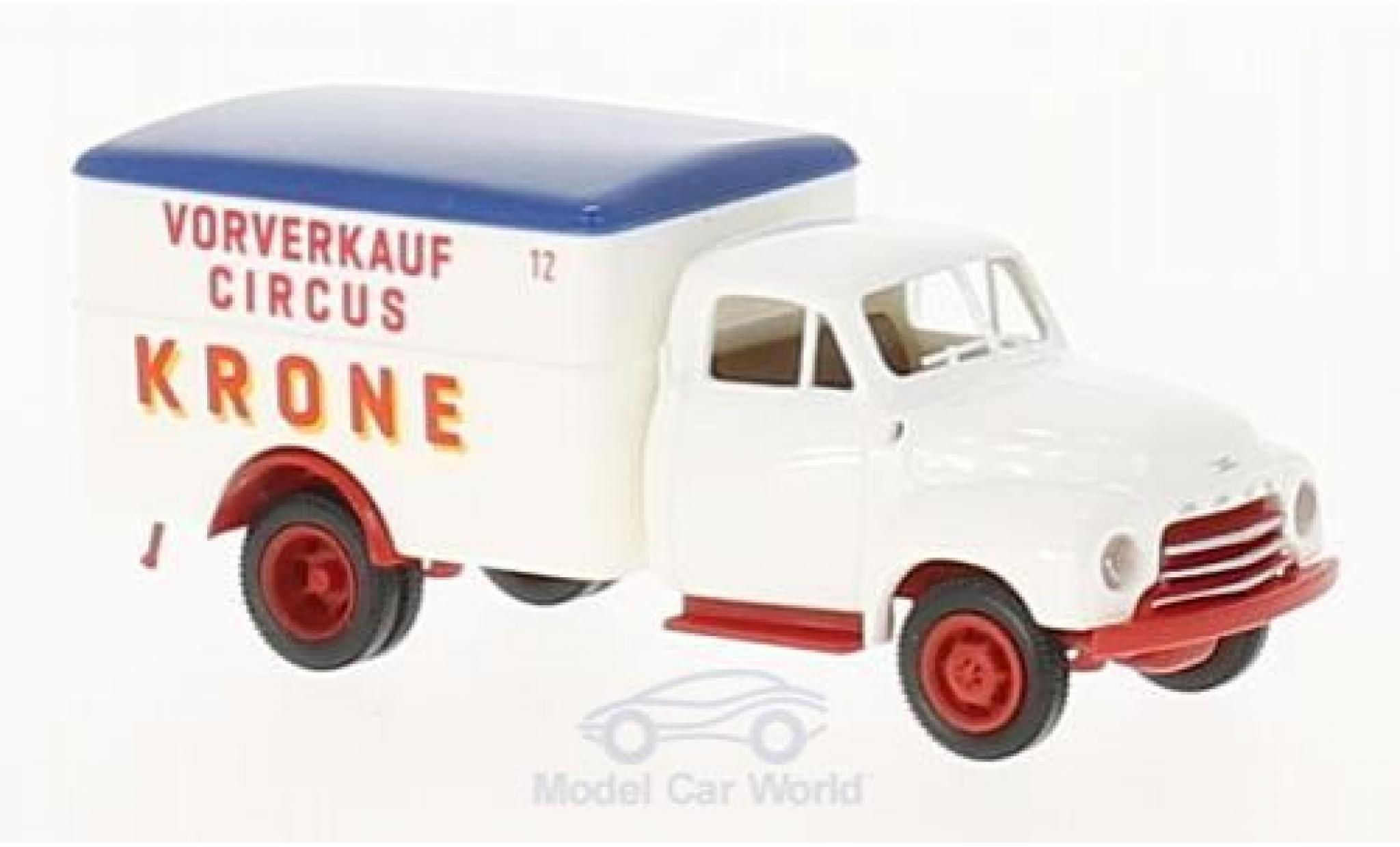 Opel Blitz 1/87 Brekina Koffer Circus Krone Vorverkauf modelauto