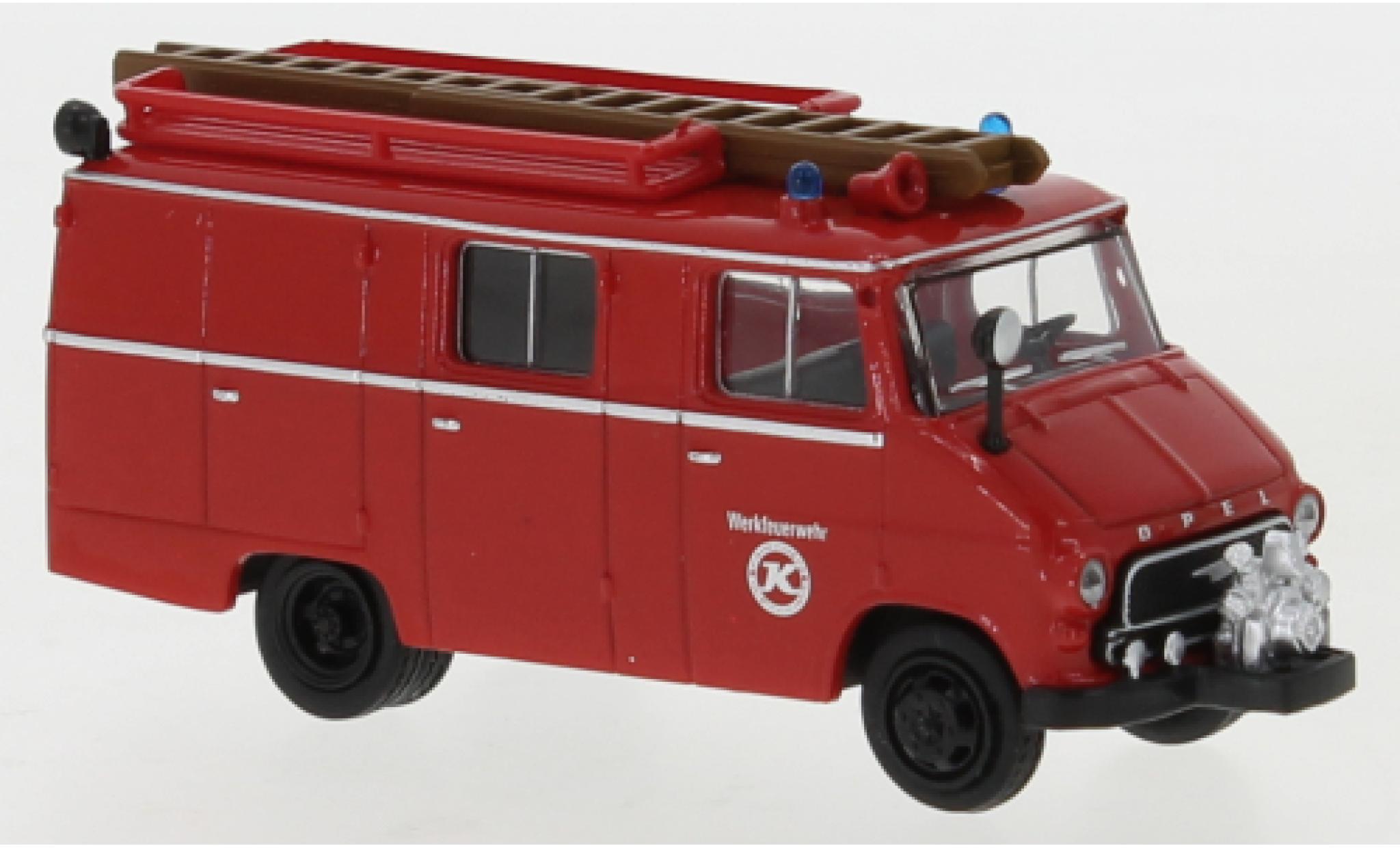 Opel Blitz 1/87 Brekina LF 8 Werkfeuerwehr K&auml;ssbohrer 1959 modelauto
