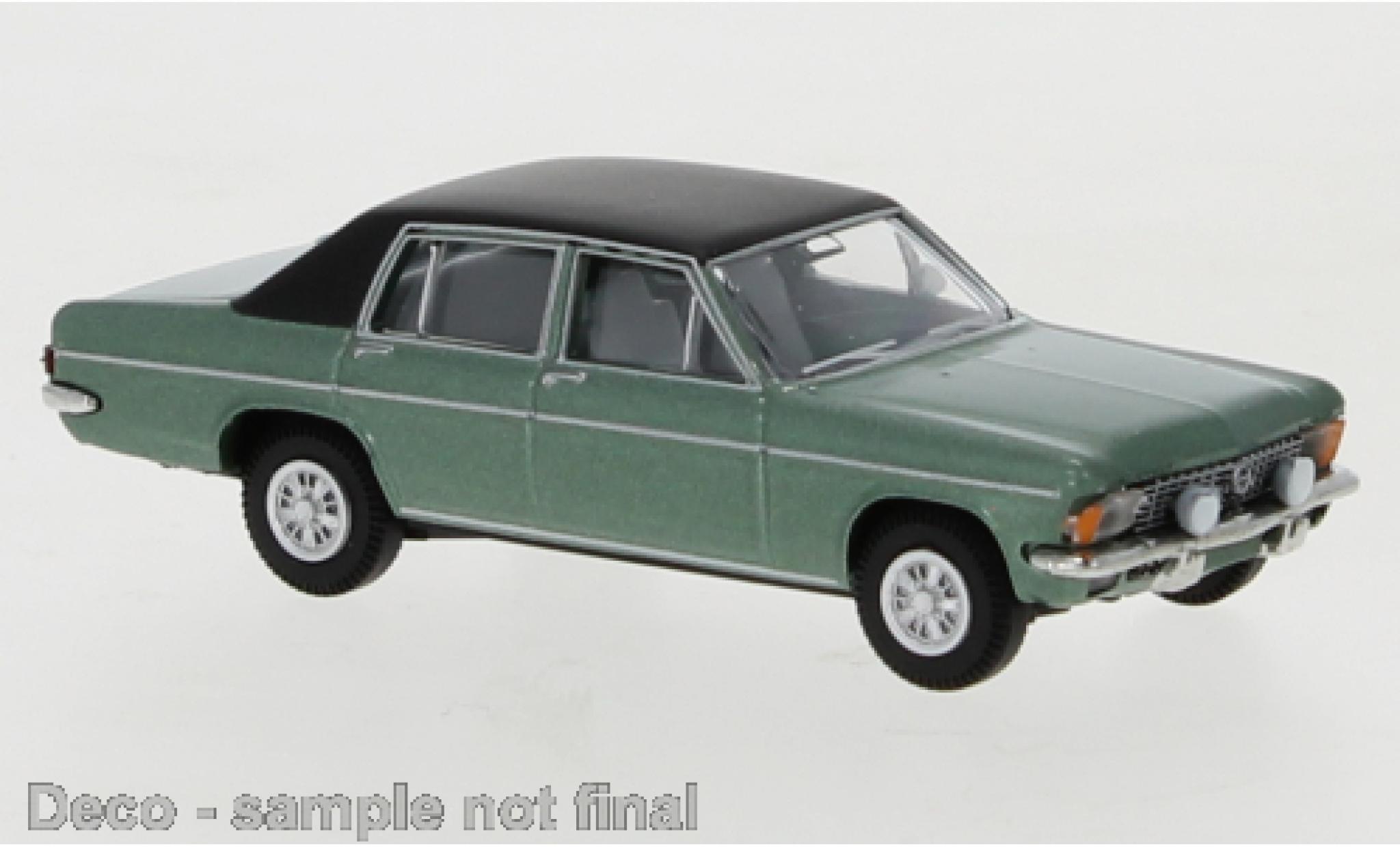 Opel Diplomat 1/87 Brekina B metallic groen/matt-zwart modelauto